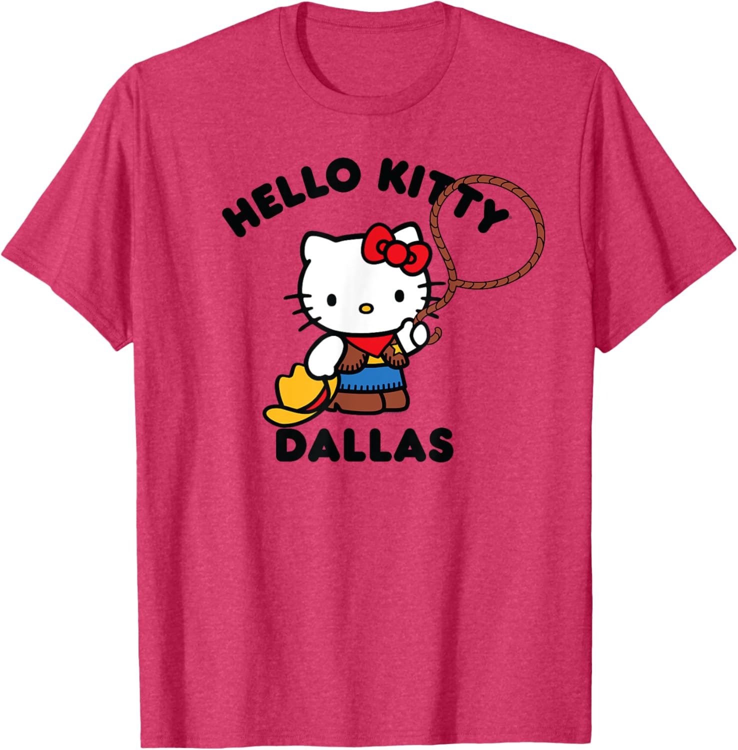 Hello Kitty Dallas Texas T-Shirt Fun Fashion for Kids and Adults - 18