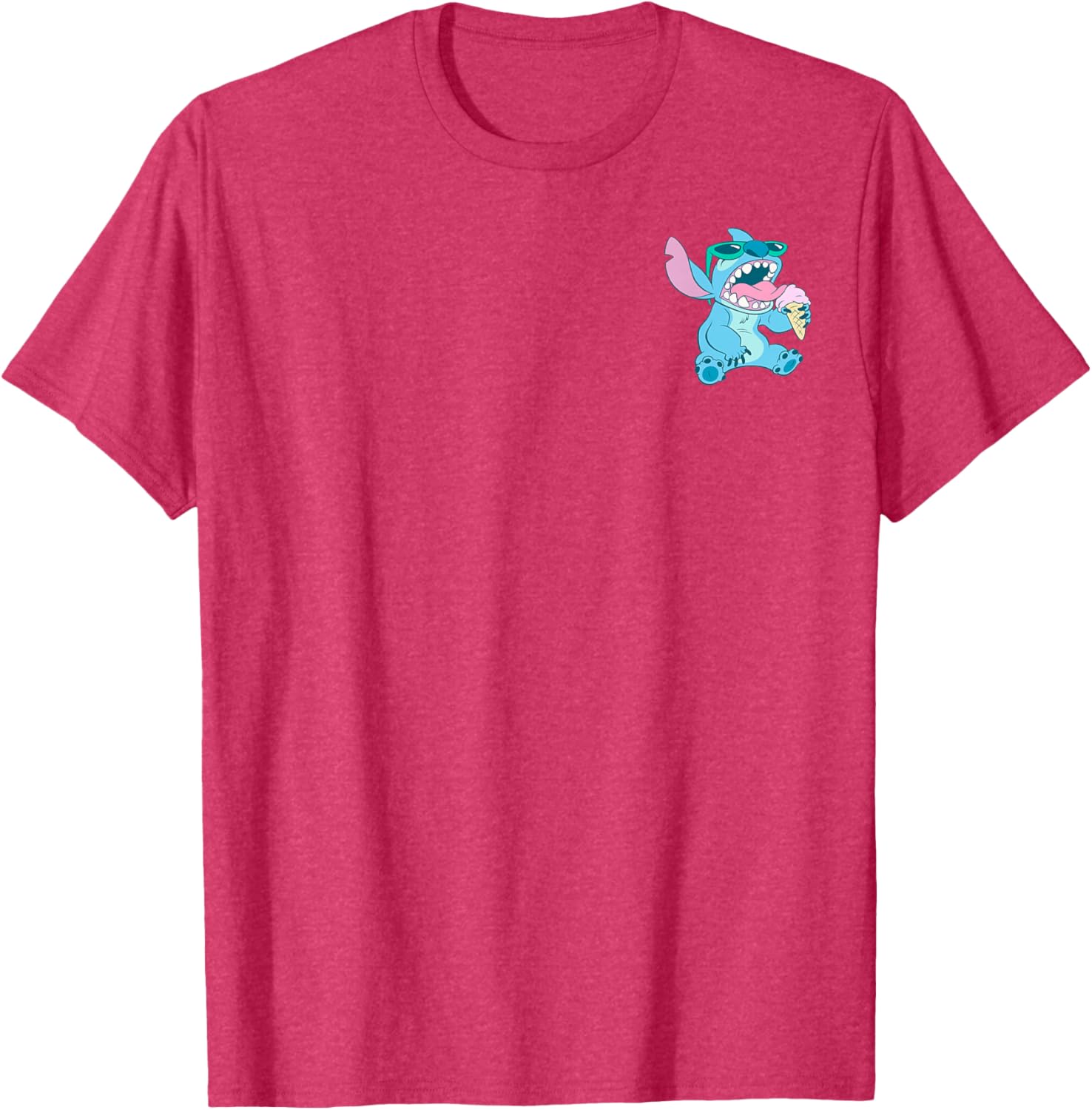 Disney Lilo & Stitch Retro Pocket Logo T-Shirt with Ice Cream Design - 7