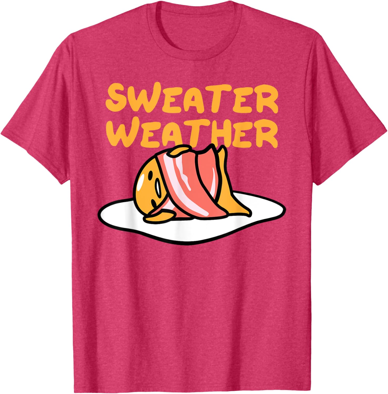 Cozy Gudetama Sweater Weather Bacon Blanket T-Shirt for Comfort Lovers - 6