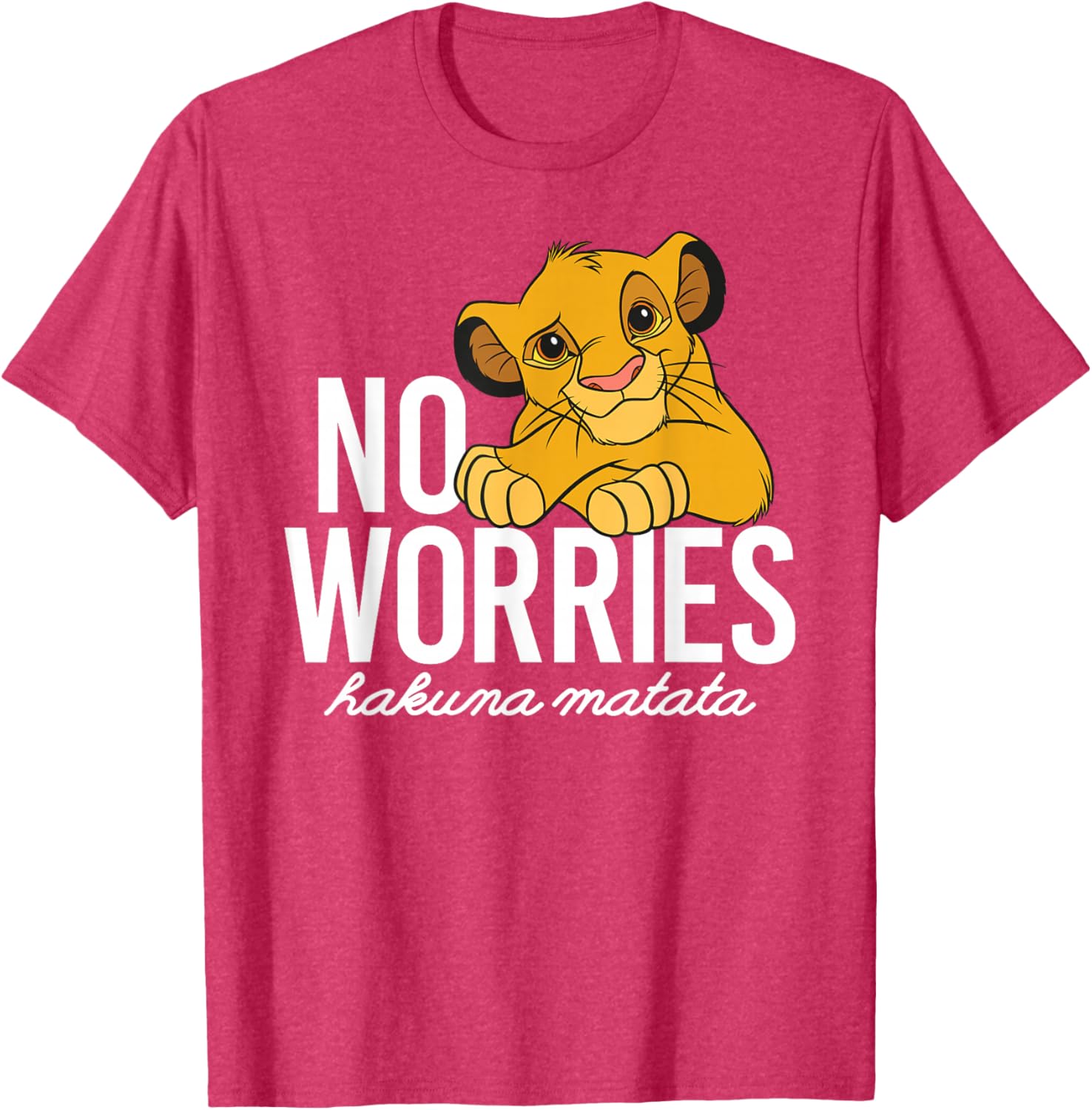 Disney Lion King Simba No Worries T-Shirt for Kids and Adults - 5