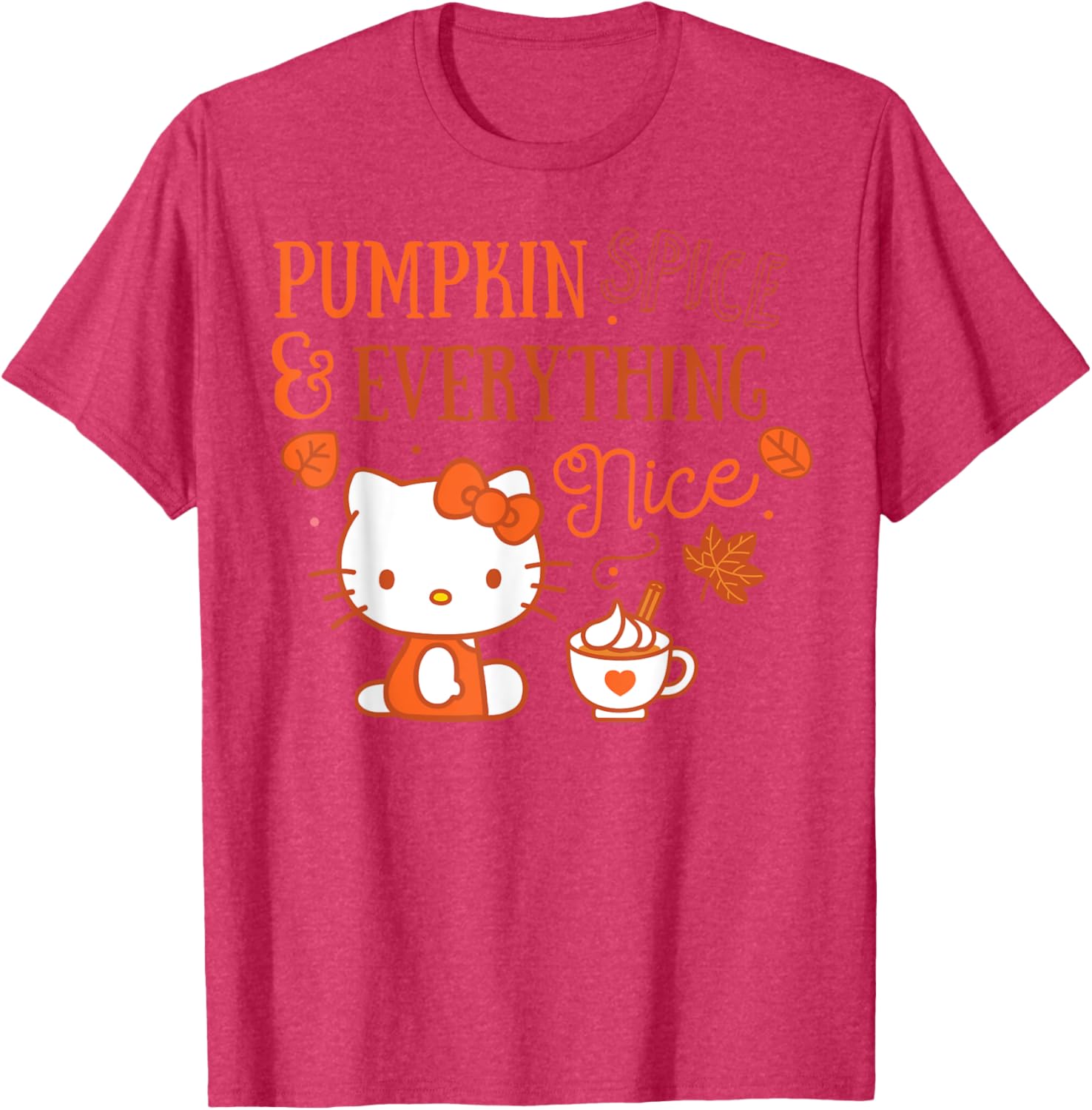 Cute Hello Kitty Pumpkin Spice T-Shirt Perfect for Fall Fashion - 10