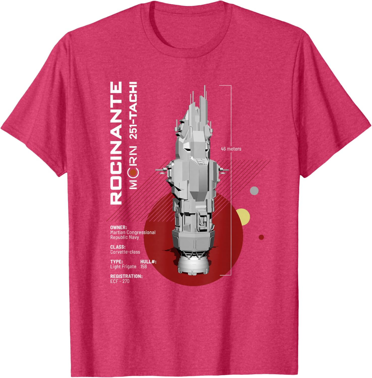The Expanse Rocinante Ship T-Shirt for Fans of Sci-Fi Adventure - 7
