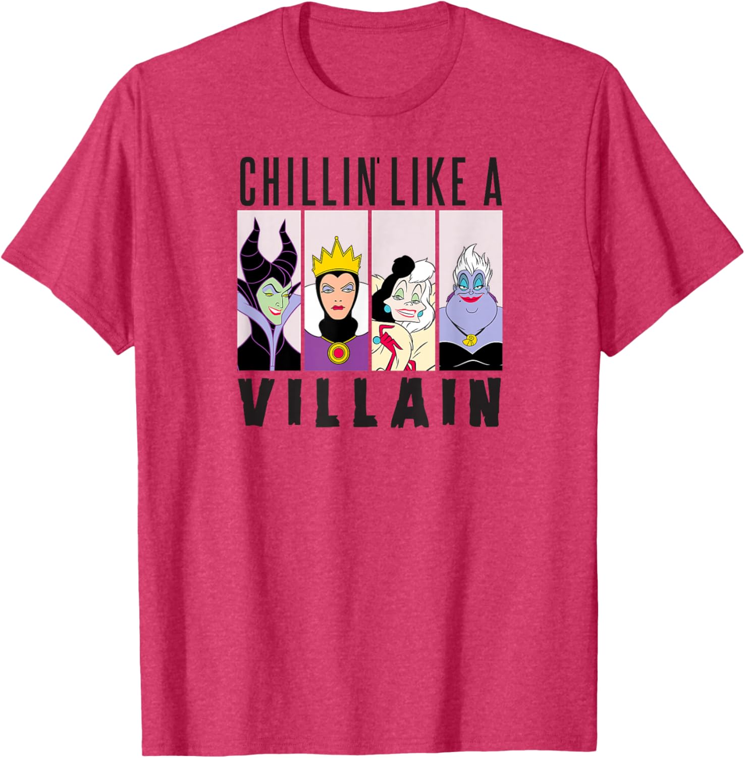 Disney Villain Gang T-Shirt featuring Ursula, Evil Queen, Cruella, Maleficent - 1