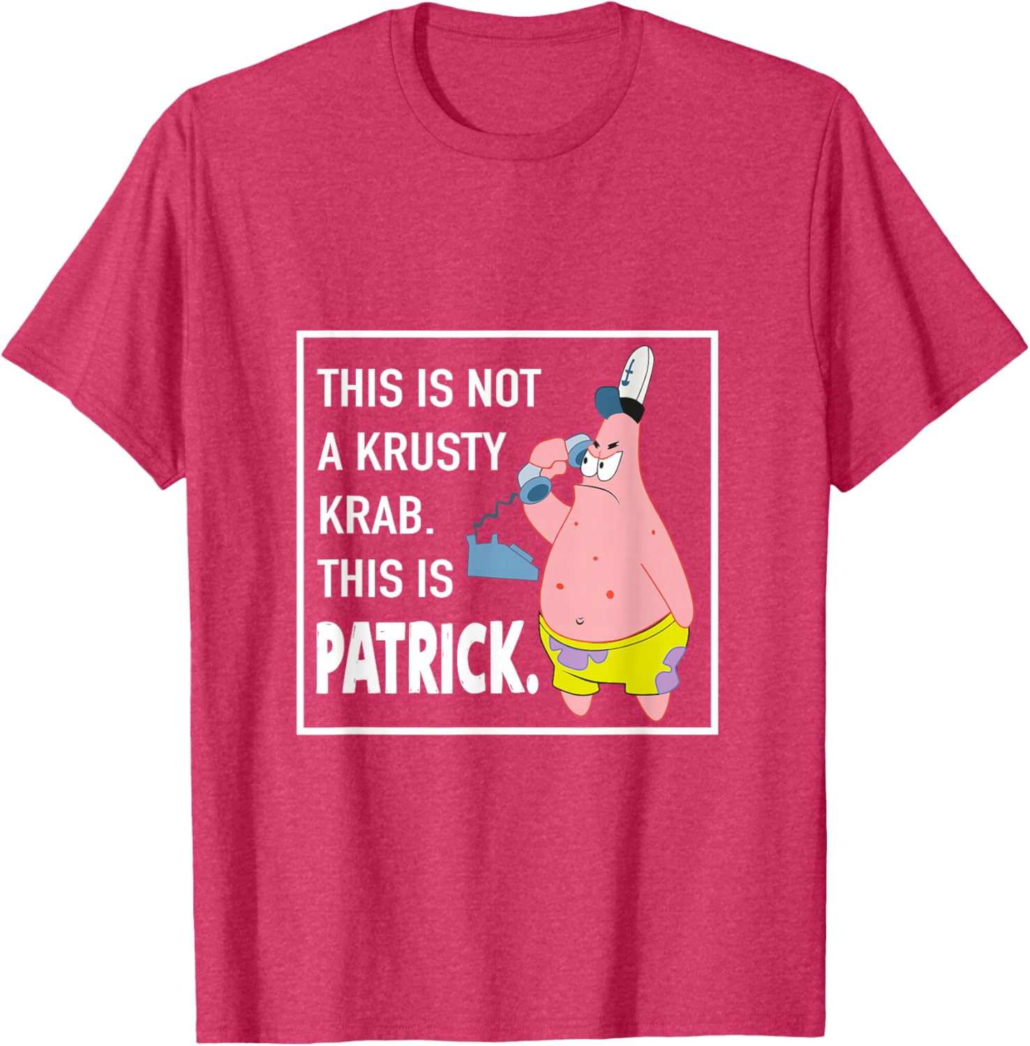 Patrick Star This is Not a Krusty Krab T-Shirt Fun Ocean Theme Apparel - 9