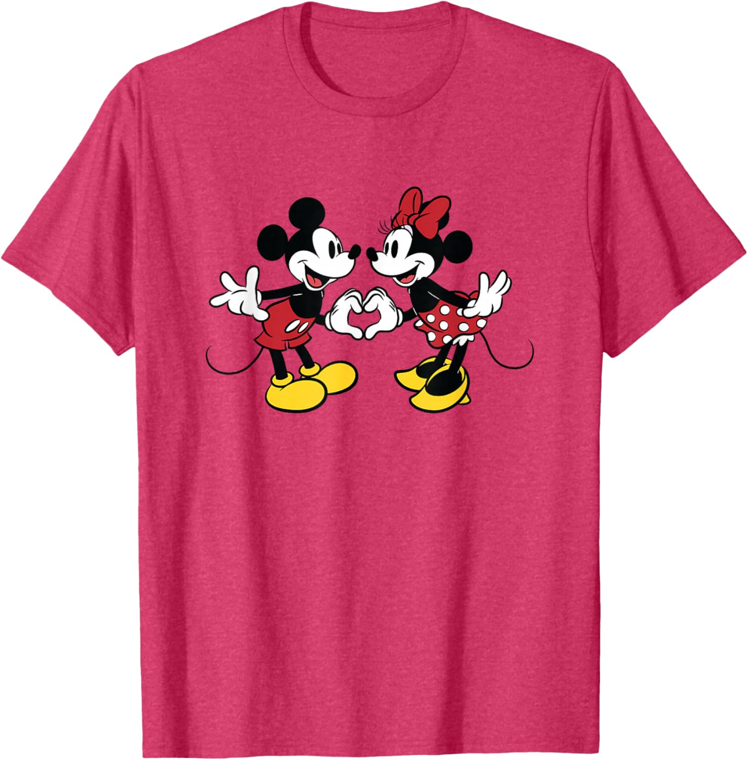 Disney Mickey and Friends Valentine Heart T-Shirt for Couples and Fans - 14