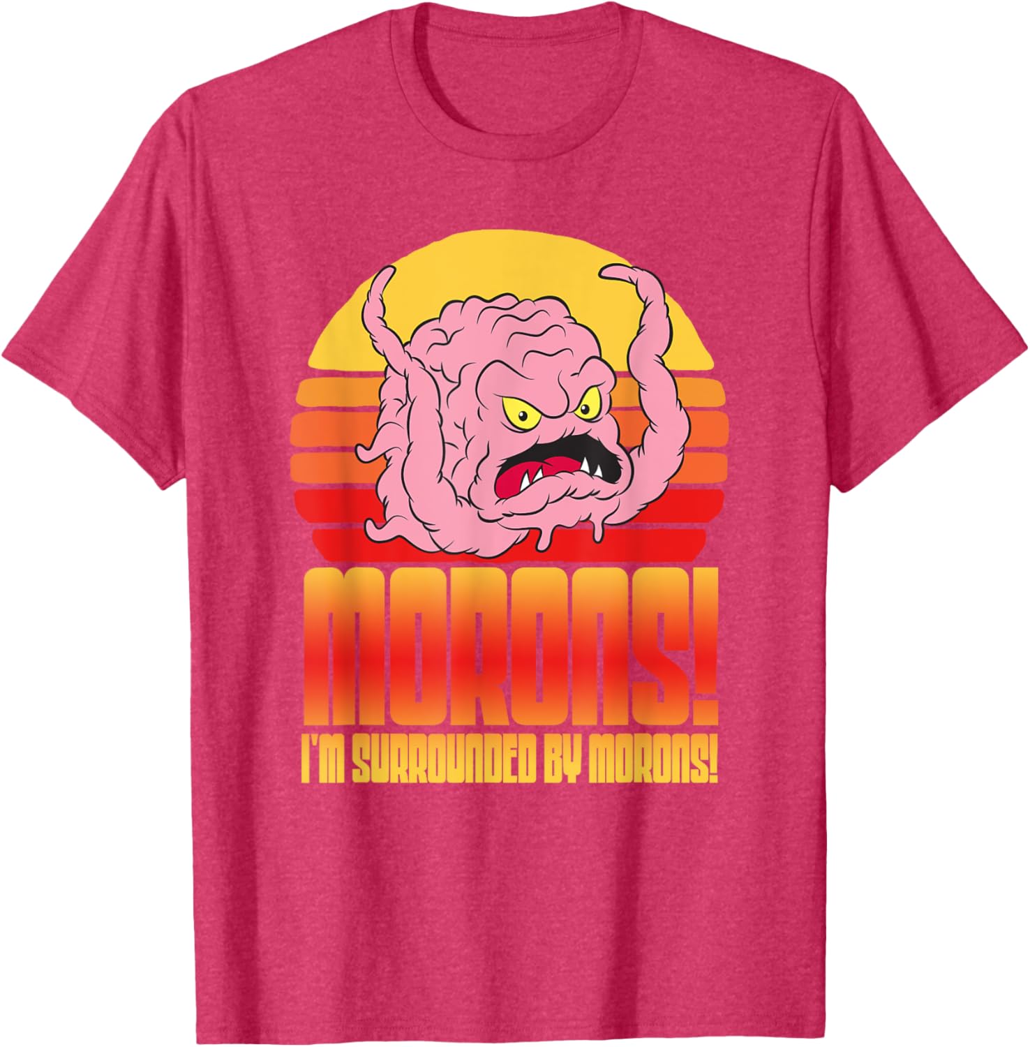 Mademark TMNT Krang Funny Retro T-Shirt - Surrounded by Morons Design - 10
