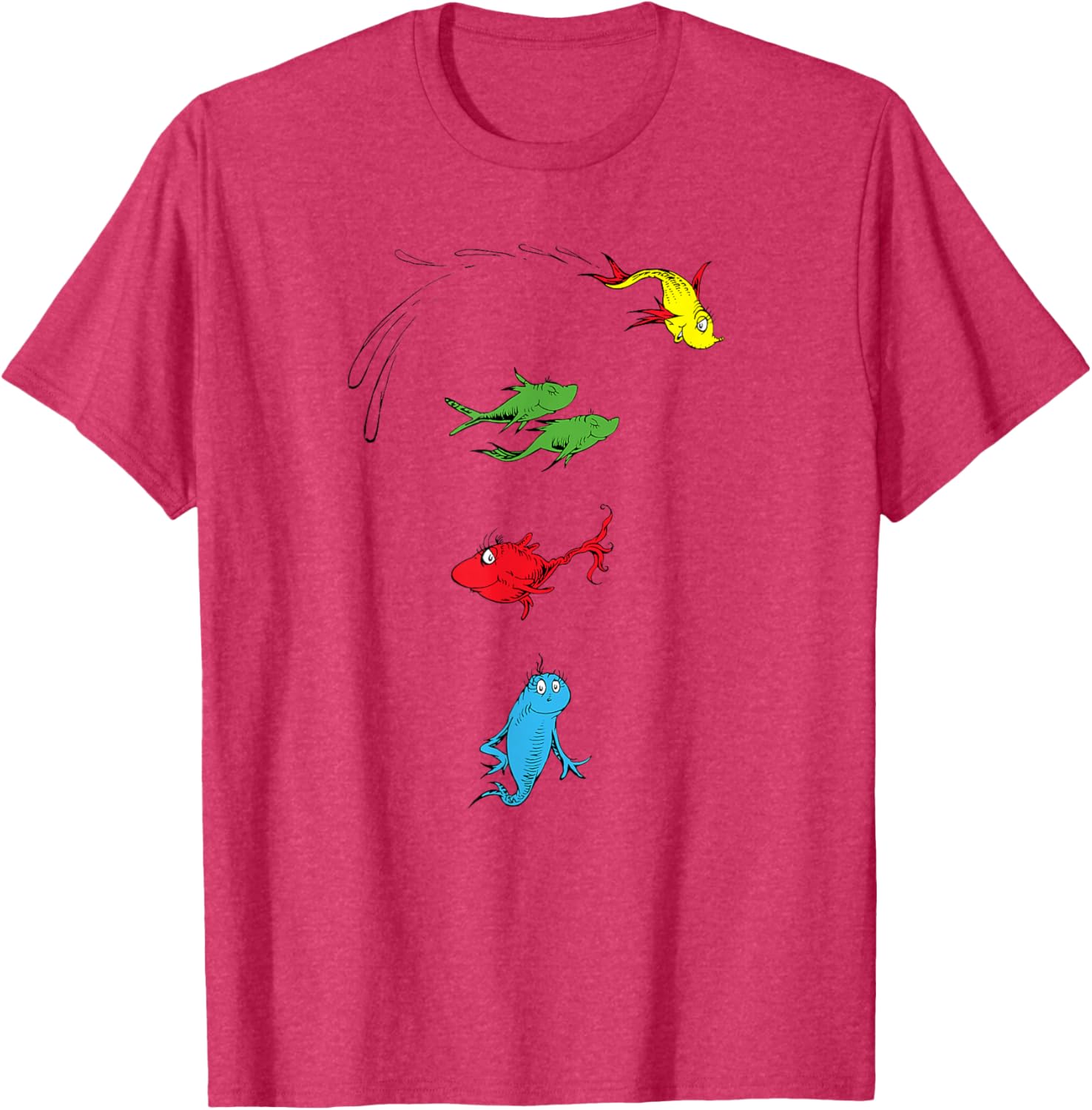 Dr. Seuss One Fish Two Fish Red Fish Blue Fish T-Shirt for Kids and Adults - 9