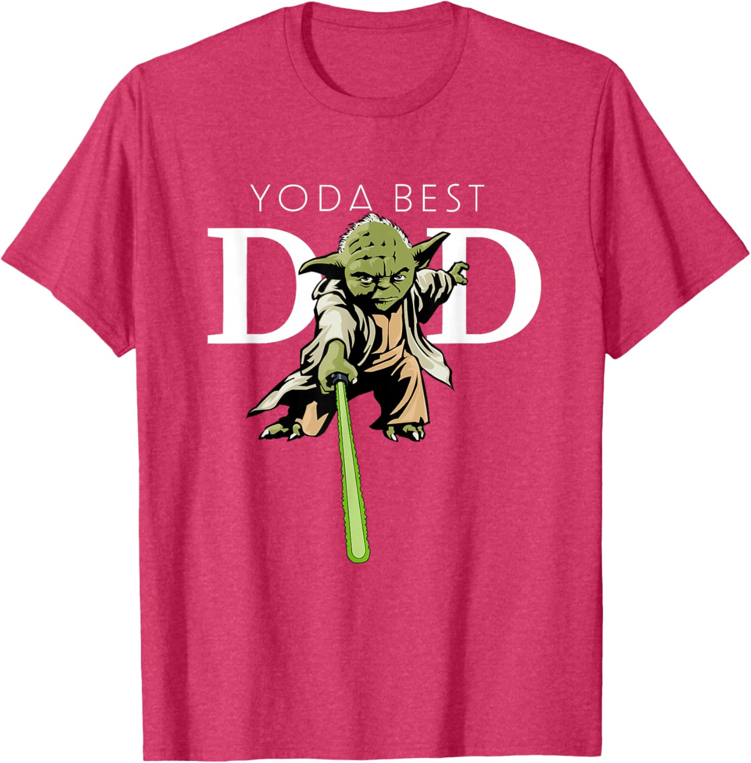 Star Wars Yoda Lightsaber Best Dad Father's Day T-Shirt for Dads - 8