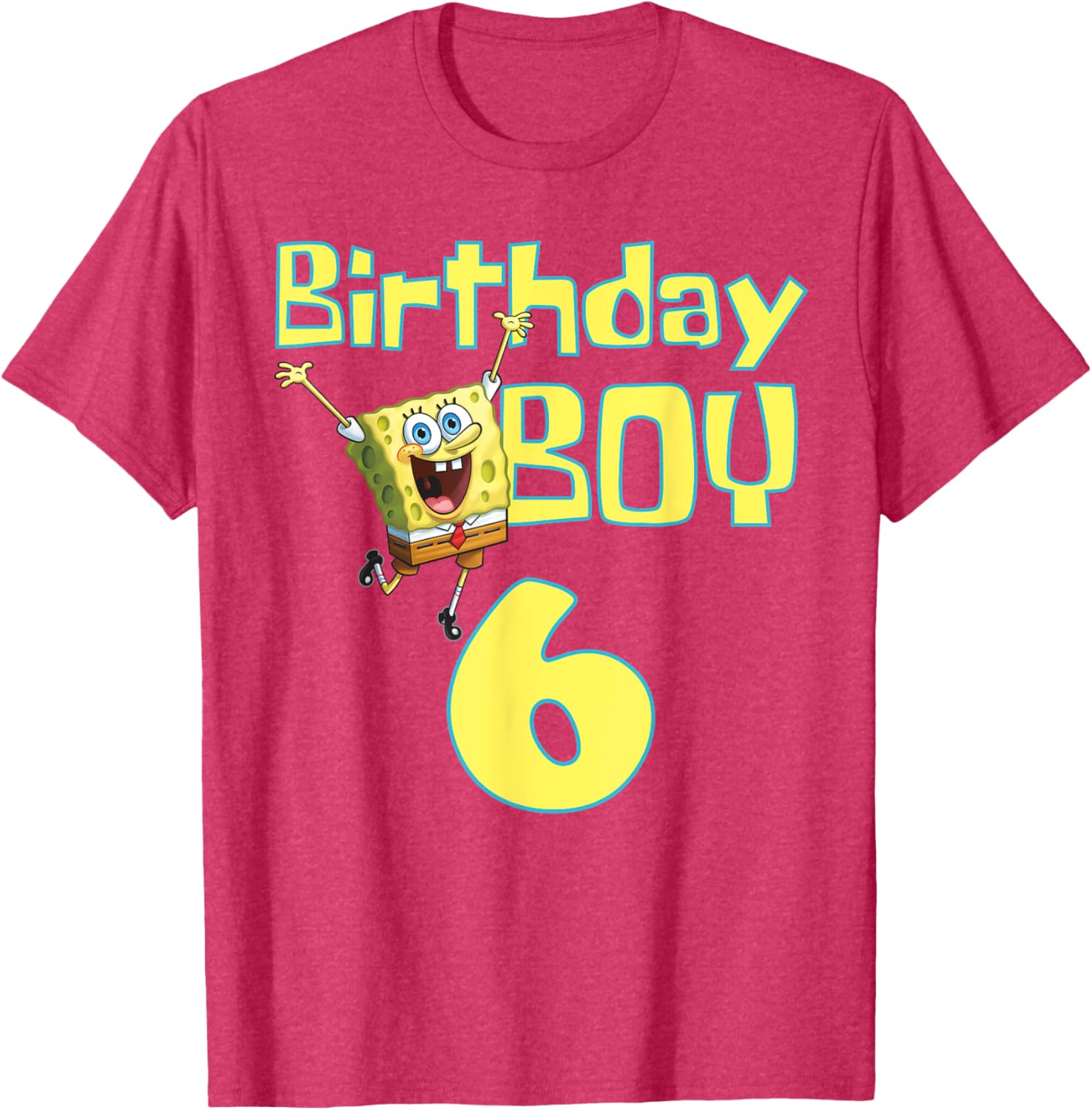 Mademark SpongeBob SquarePants Birthday Boy 6 T-Shirt for Kids - 5