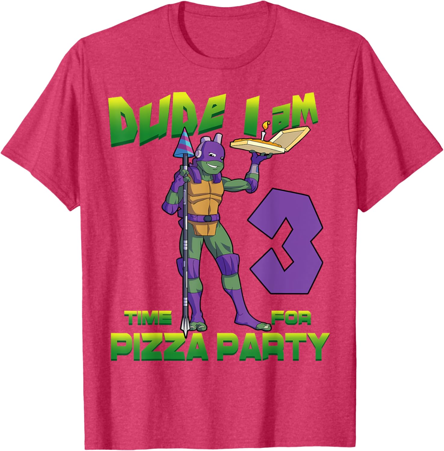 Mademark TMNT Donnie Pizza Birthday T-Shirt for 3 Year Olds - 7