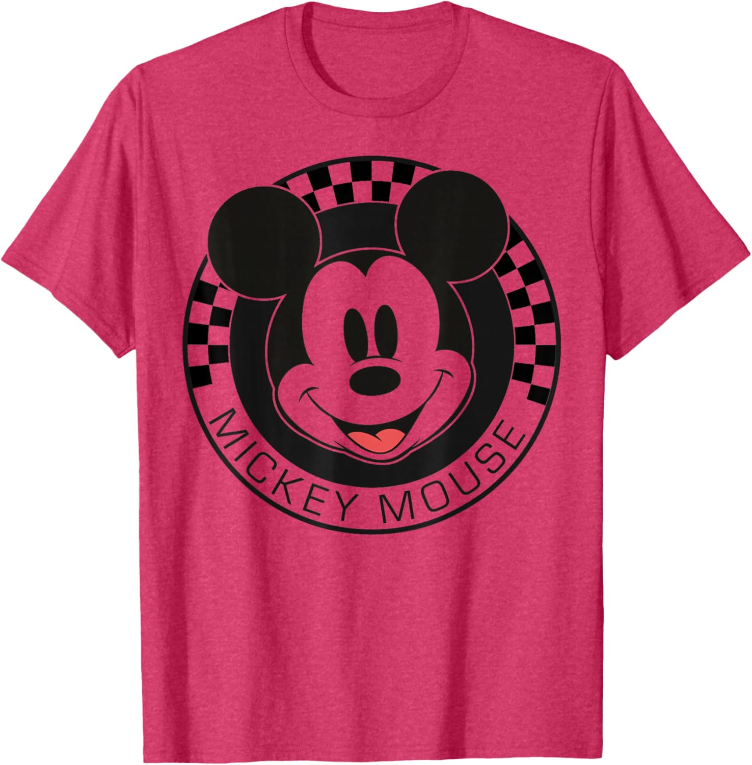 Mickey Mouse Checkerboard Circle T-Shirt for Kids Unisex Short Sleeve - 9