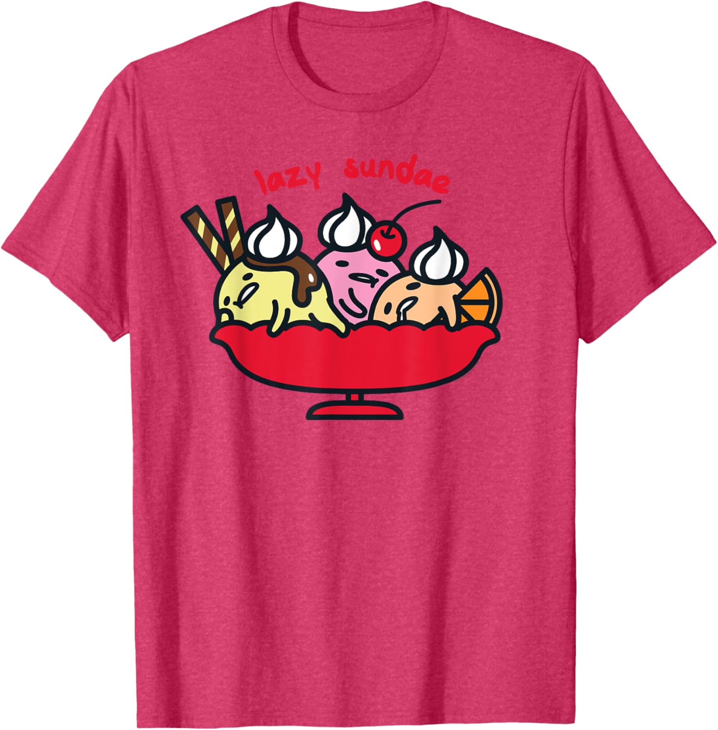 Gudetama Lazy Egg Sundae Ice Cream T-Shirt for Fun Fashion Lovers - 14