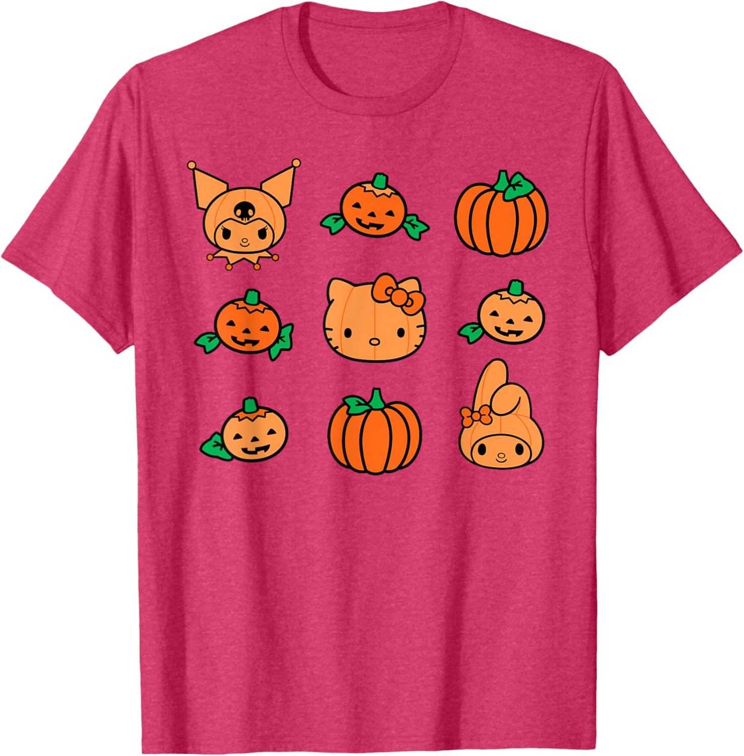 Hello Kitty My Melody Kuromi Pumpkin Halloween T-Shirt for Kids - 15