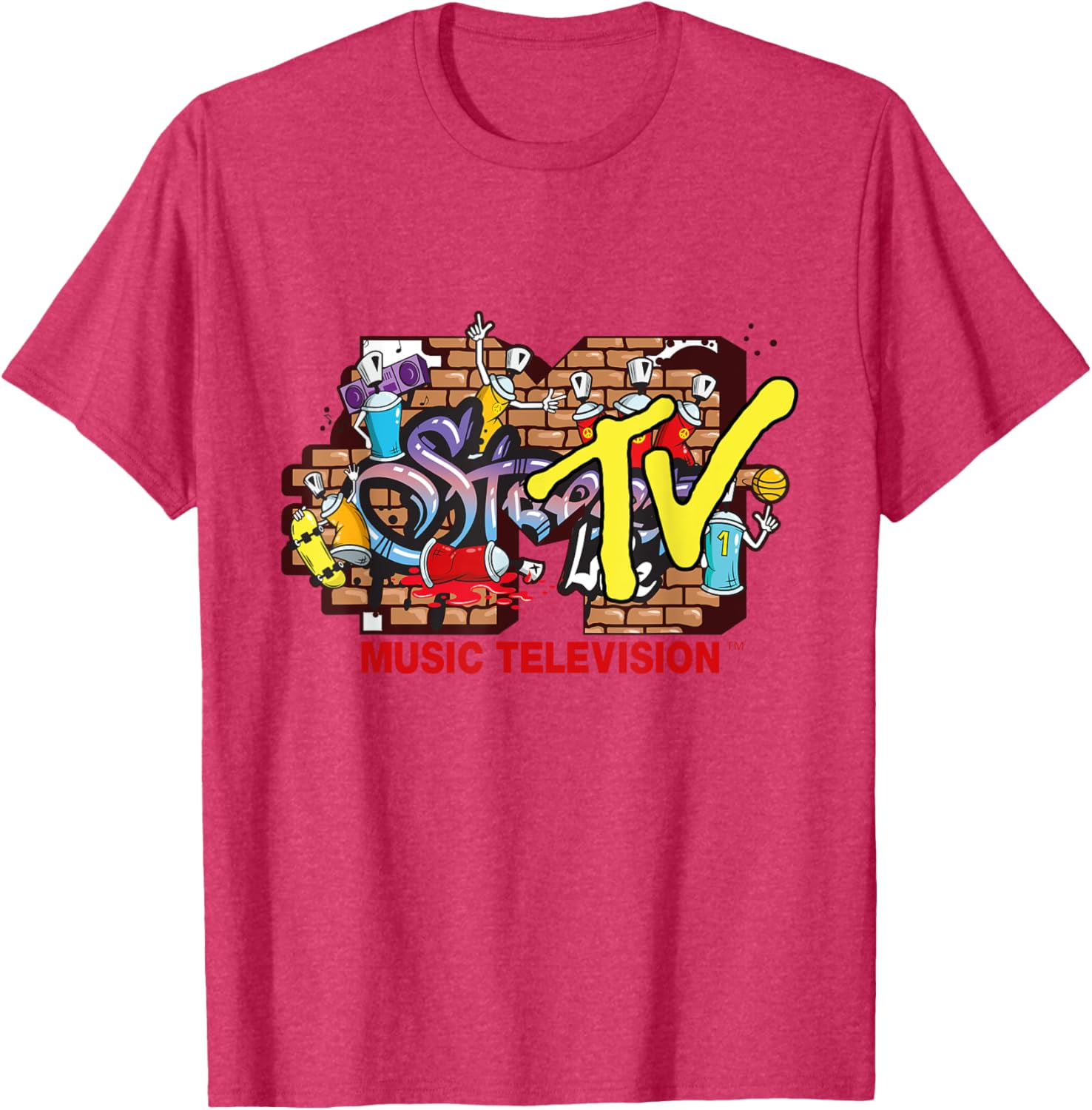 Mademark x MTV Graffiti Logo Streetwear T-Shirt for Trendy Styles - 12