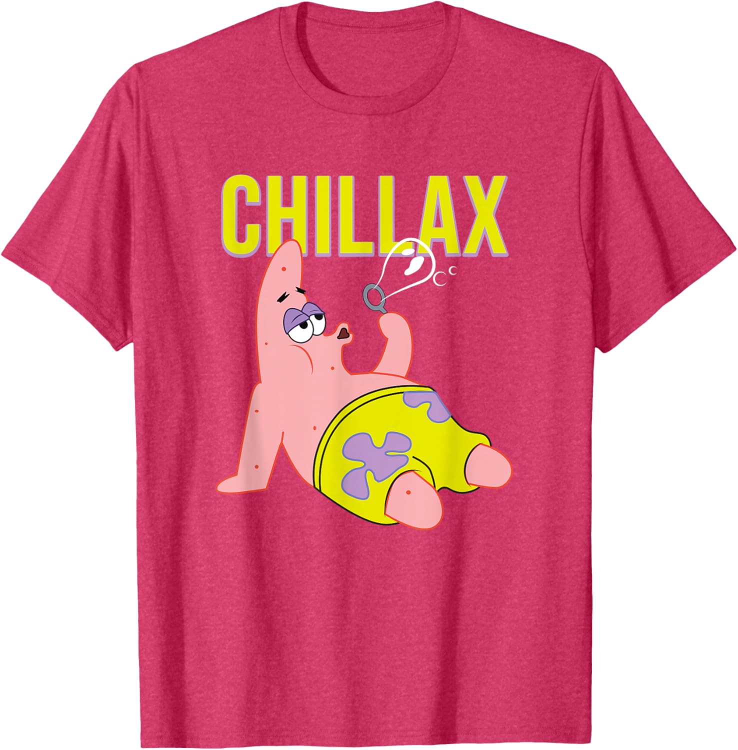 Mademark SpongeBob Patrick Star Chillax T-Shirt for Fun Summer Style - 11