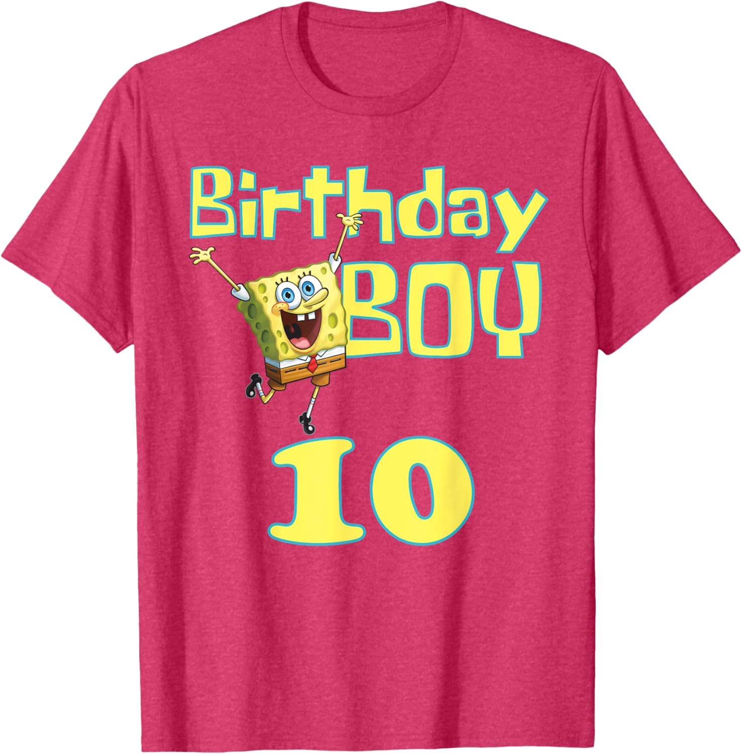 Mademark SpongeBob SquarePants Birthday Boy 10 T-Shirt for Kids - 6
