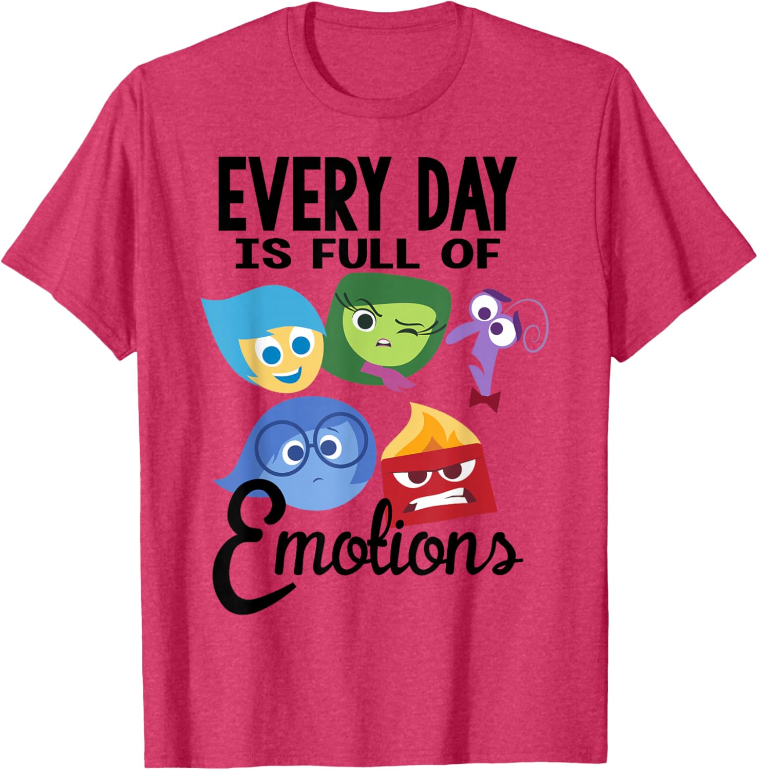 Disney Pixar Inside Out Emotions T-Shirt Fun Group Design Apparel - 1