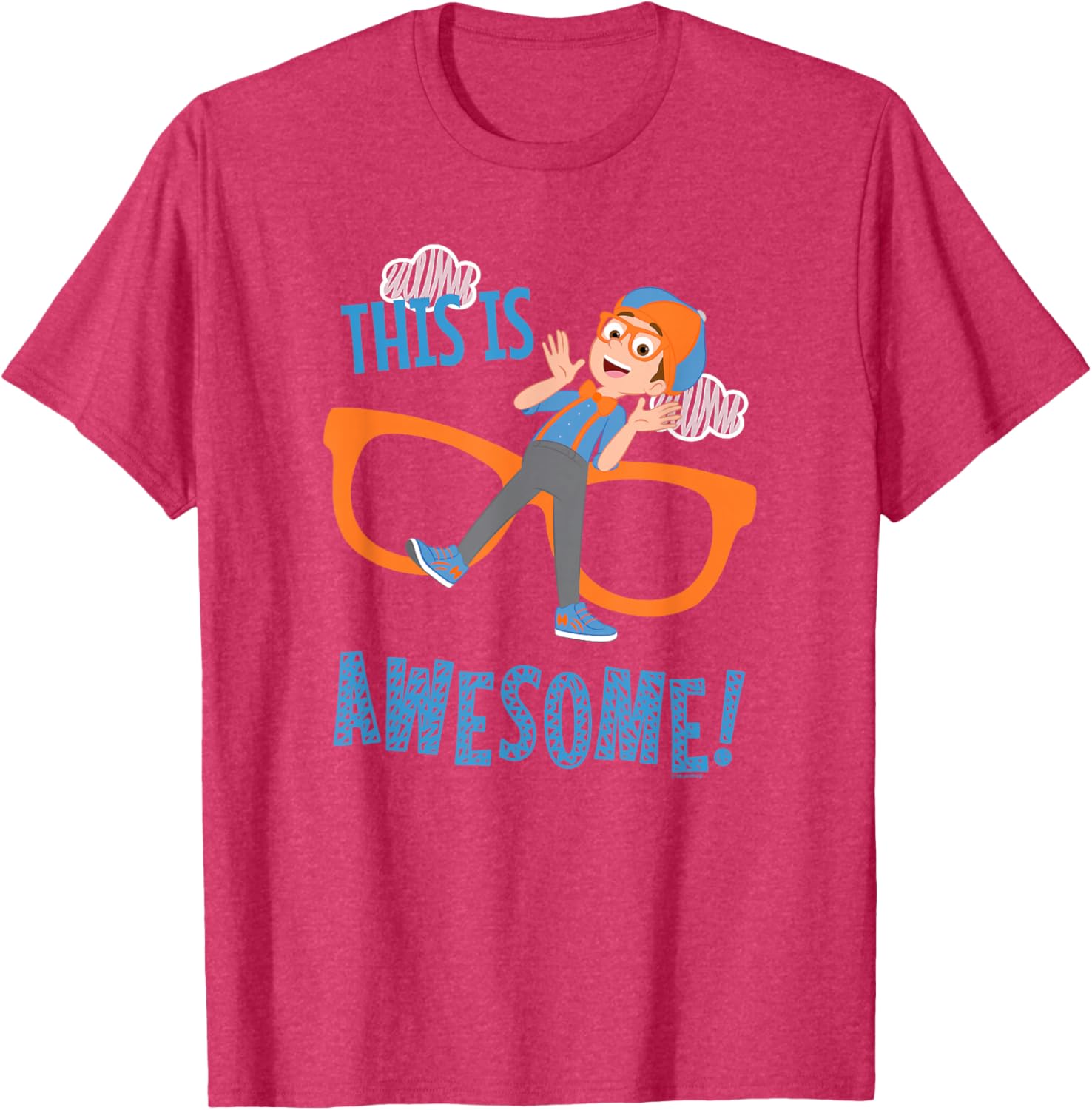 Blippi Awesome Glasses T-Shirt for Kids - Fun and Colorful Apparel - 3