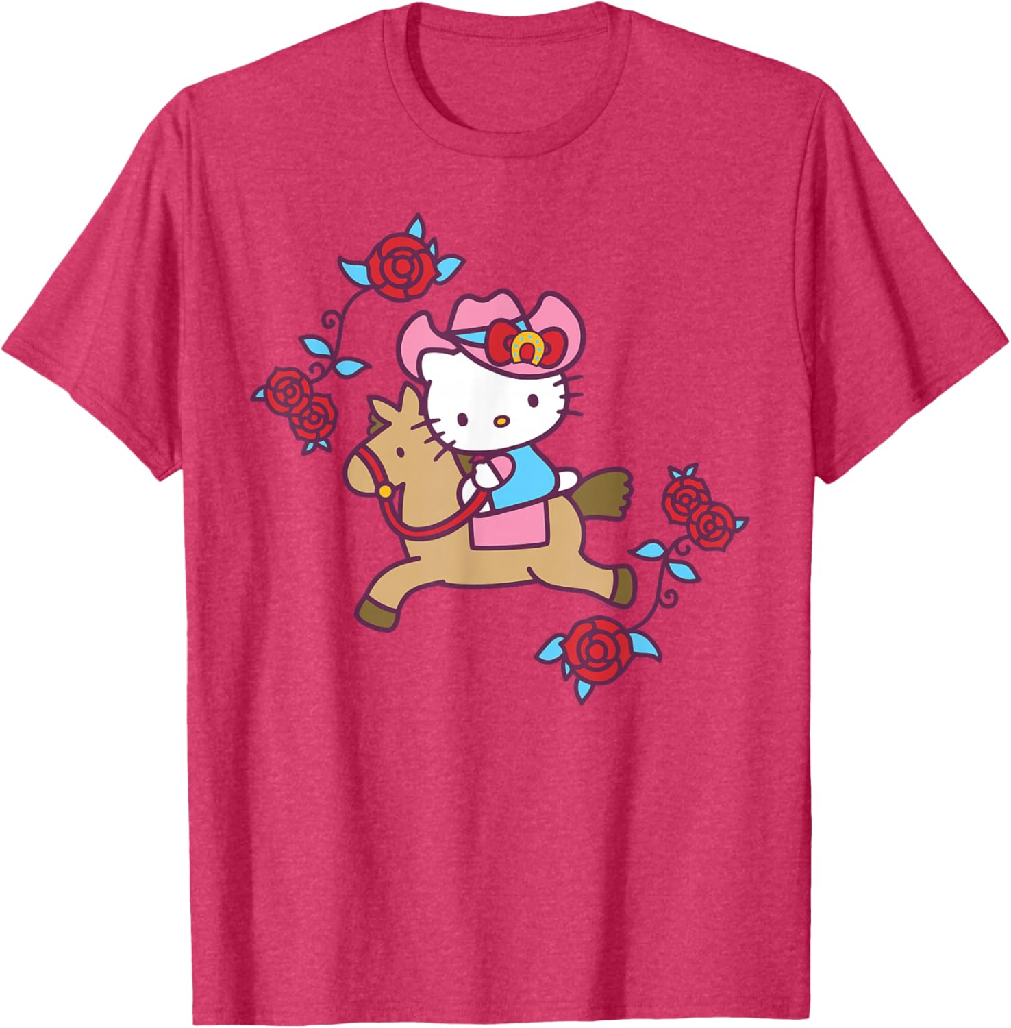 Hello Kitty Derby Horseback Riding T-Shirt for Fun Equestrian Style - 3