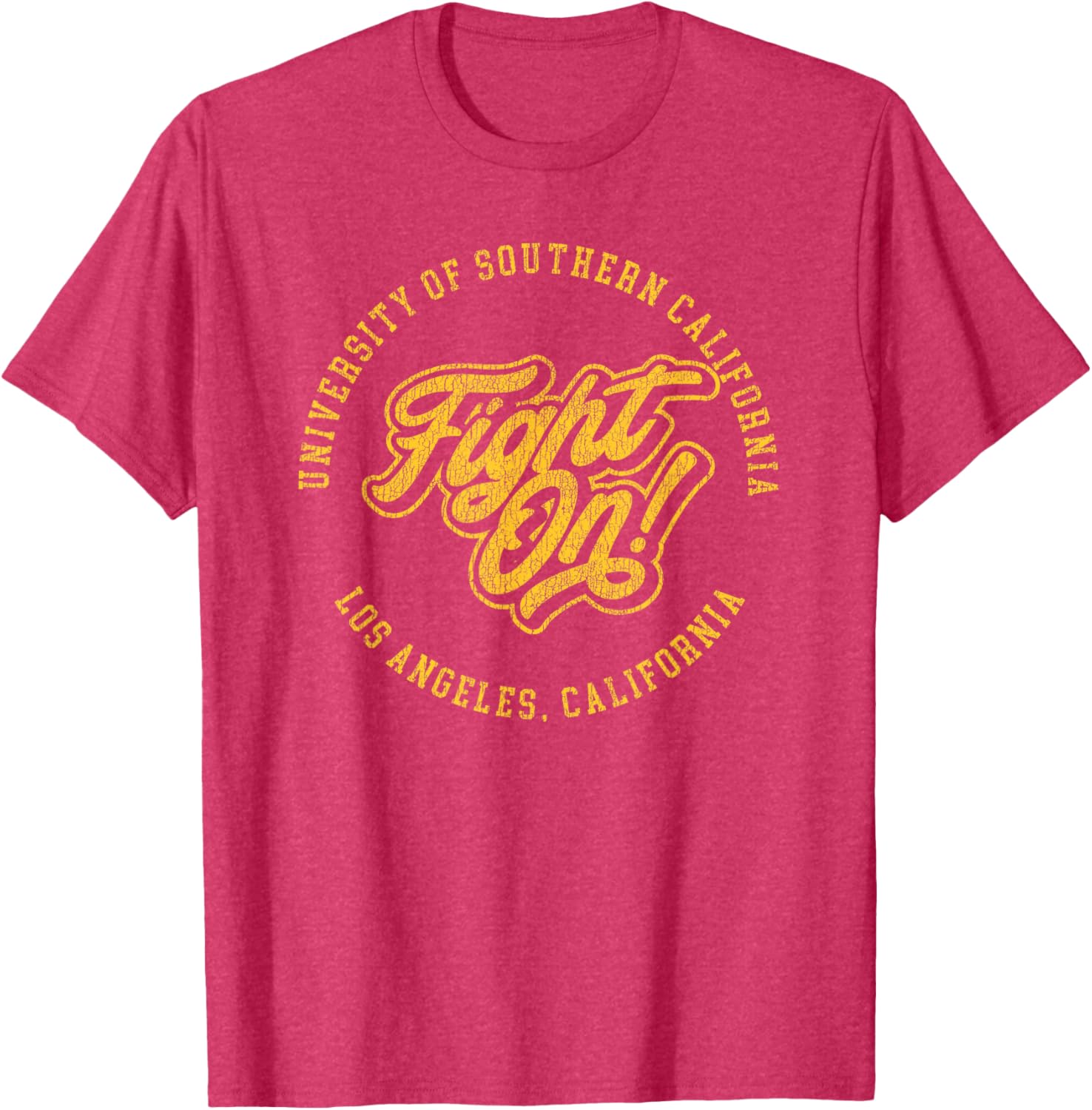 USC Fight On Vintage Script T-Shirt for Sports Fans and Alumni - 2