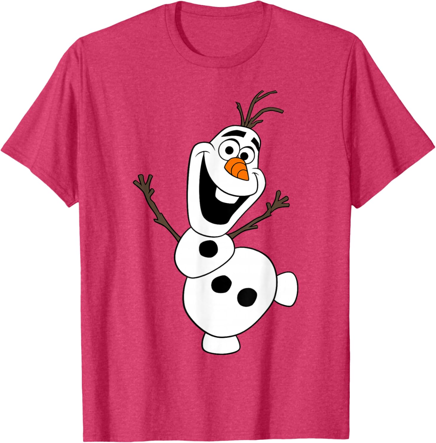 Disney Frozen Olaf Snowman Happy Pose T-Shirt for Kids and Adults - 4