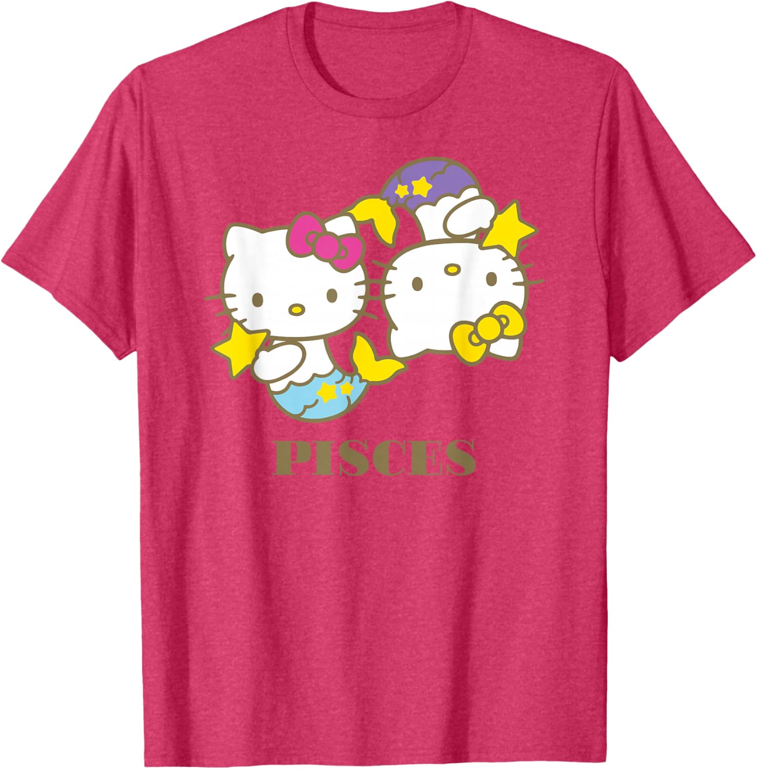 Hello Kitty Pisces T-Shirt Cute Zodiac Apparel for Women and Kids - 4