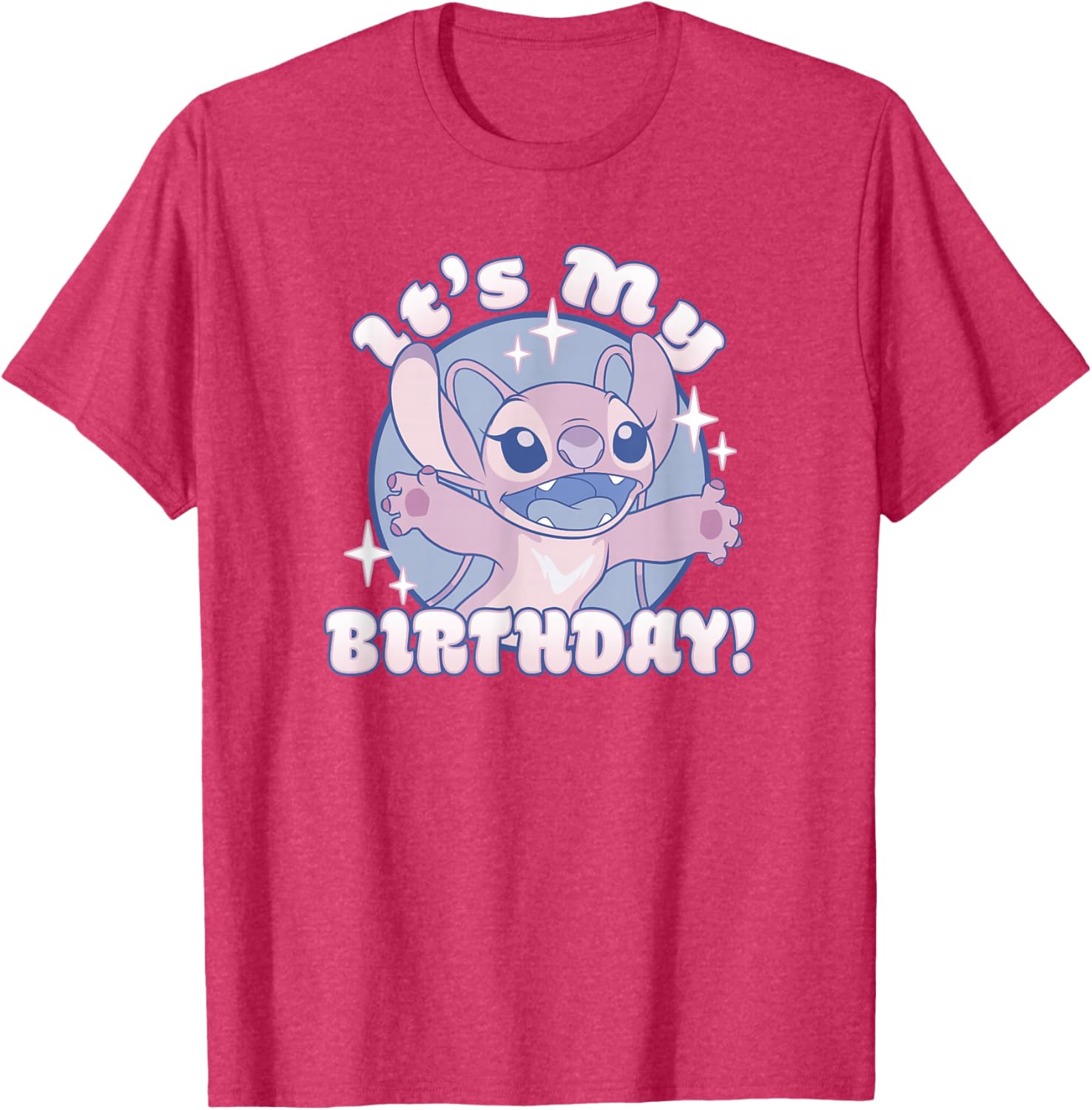 Disney Lilo & Stitch Angel It's My Birthday Retro Sparkle T-Shirt - 4