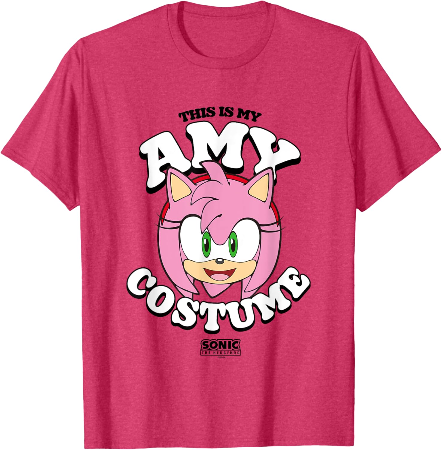 Sonic The Hedgehog Halloween Amy Costume T-Shirt for Fun Celebrations - 8