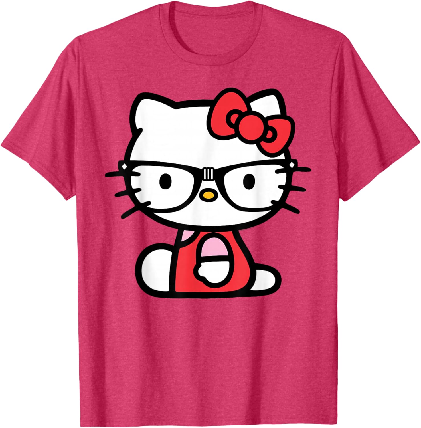 Cute Hello Kitty Nerd Glasses T-Shirt for Stylish Fans of Kawaii Fashion - 1