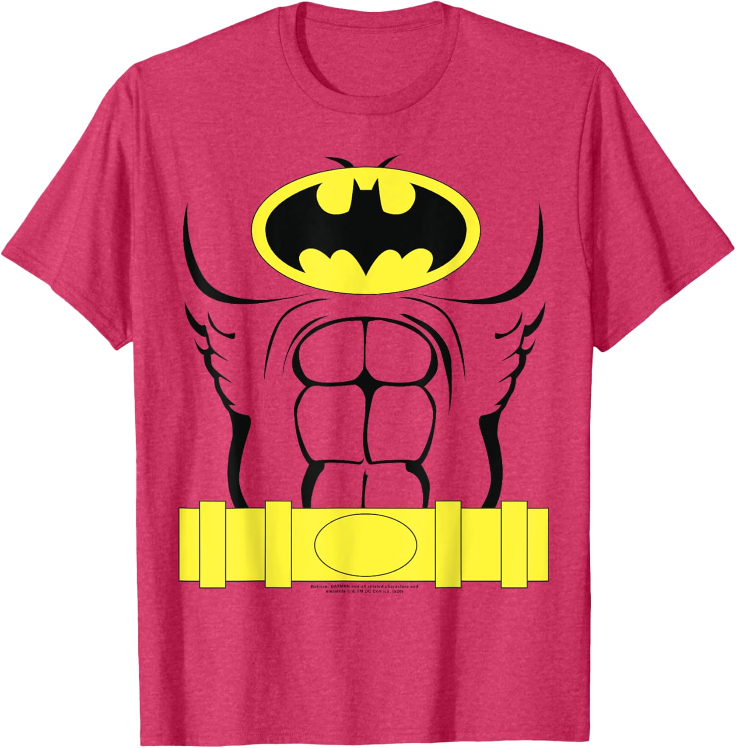 Batman Costume Outline T-Shirt for Fans of DC Comics Superhero Style - 9