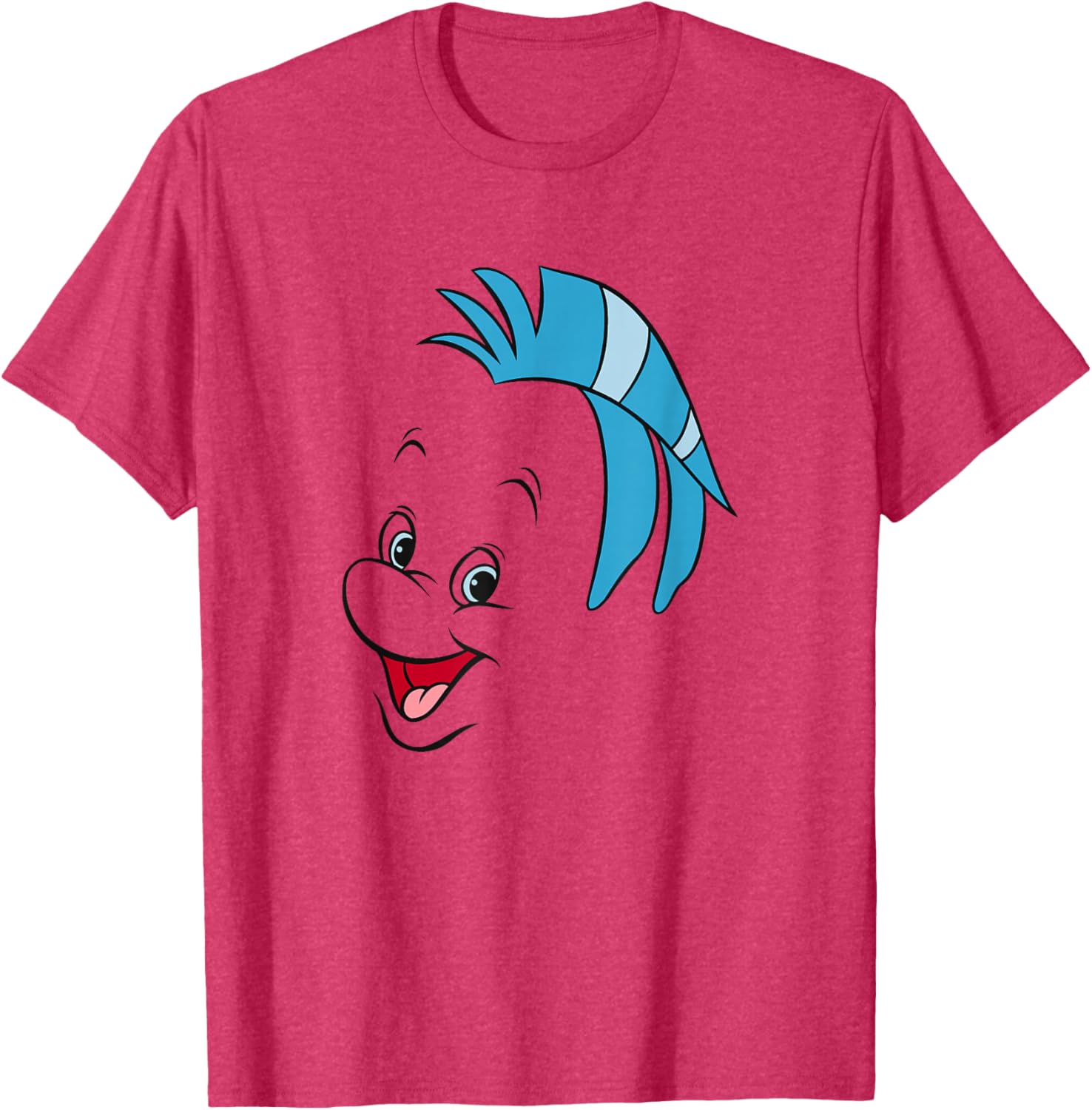 Disney The Little Mermaid Flounder Big Face T-Shirt for Kids and Adults - 1