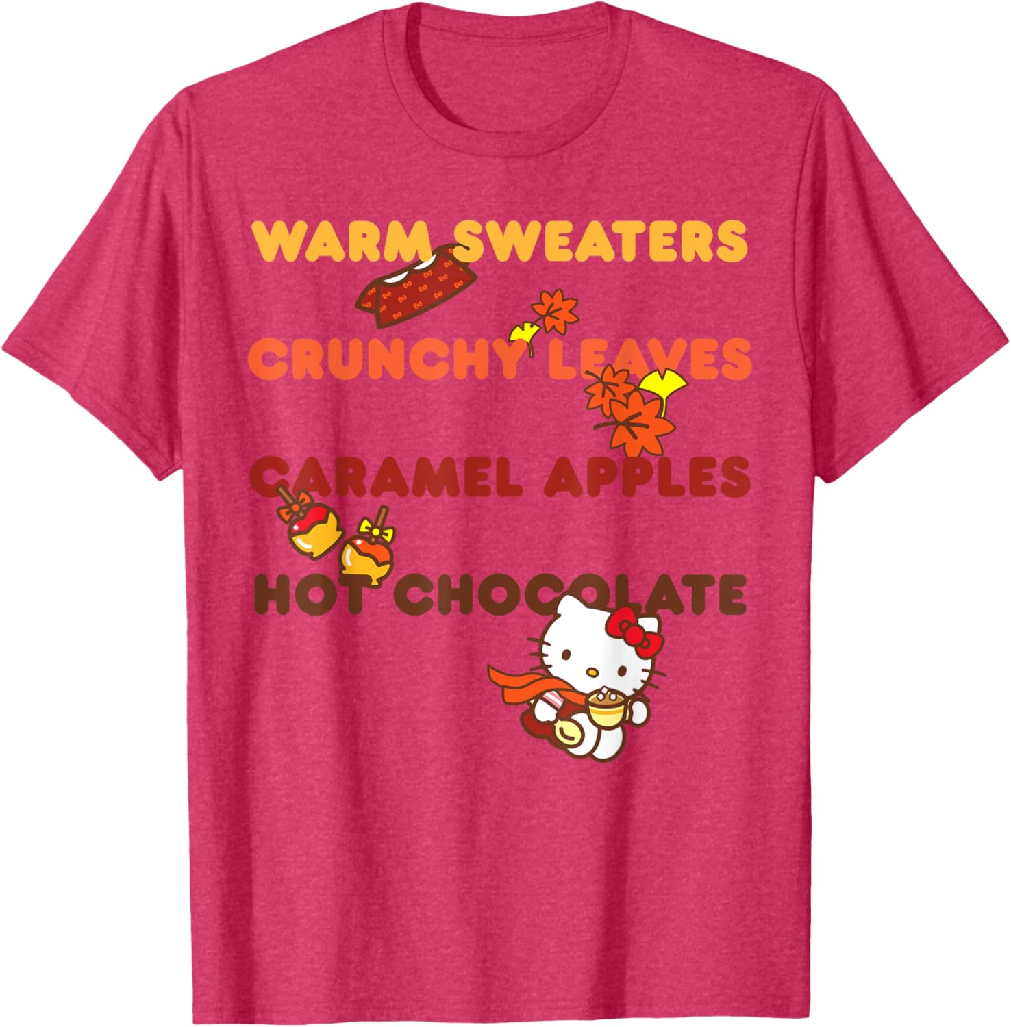 Hello Kitty Favorite Fall Things T-Shirt for Cozy Seasonal Style - 7