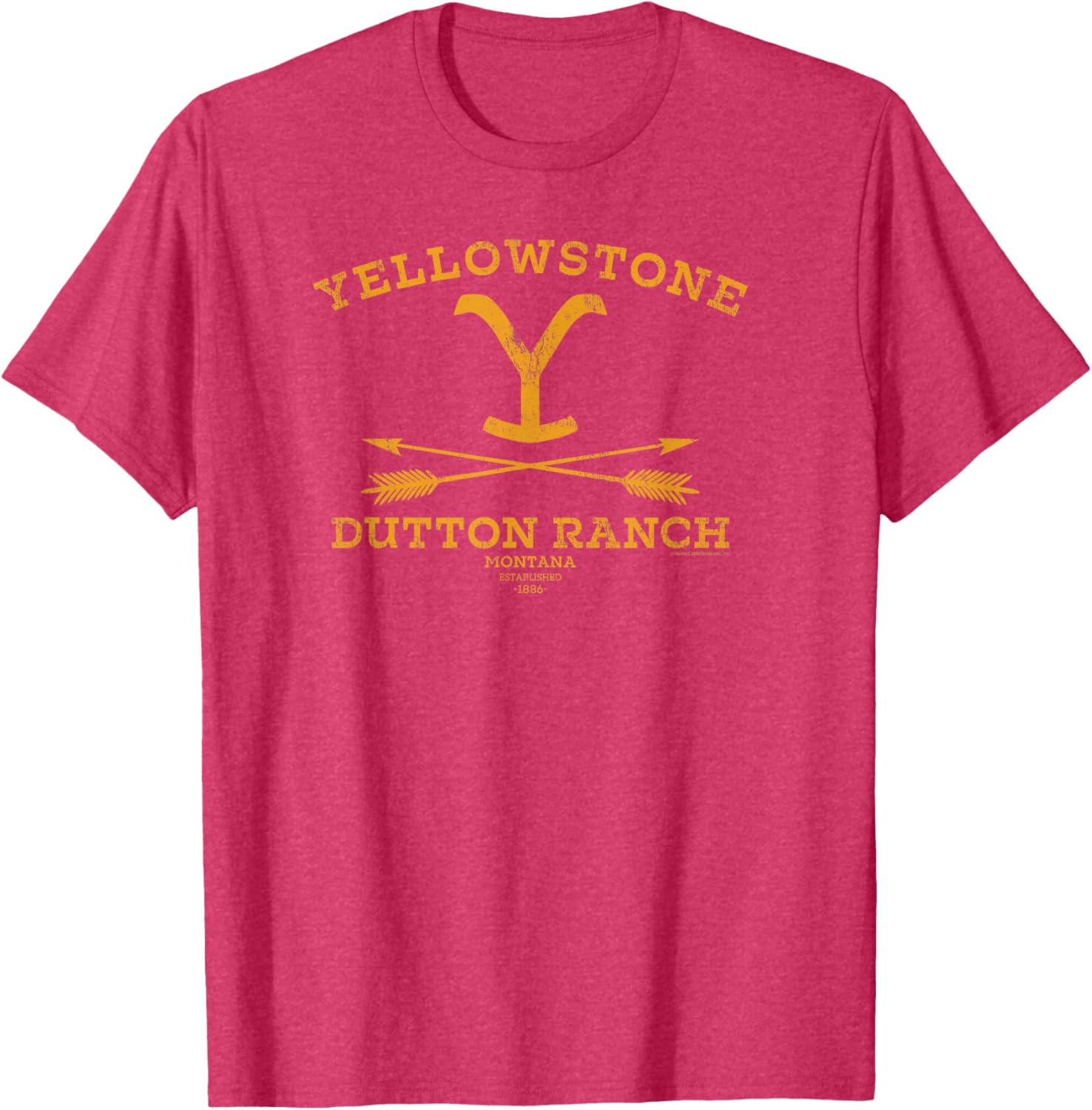 Yellowstone Dutton Ranch Arrows T-Shirt for Women - Black Crew Neck Cotton Blend - 12
