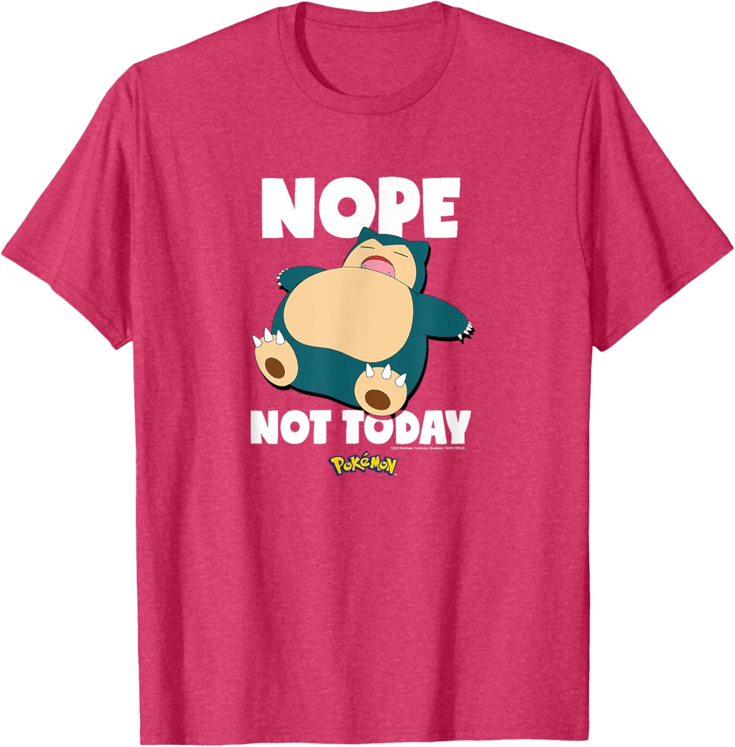 Pokémon Snorlax Nope Not Today T-Shirt for Casual Style and Comfort - 13