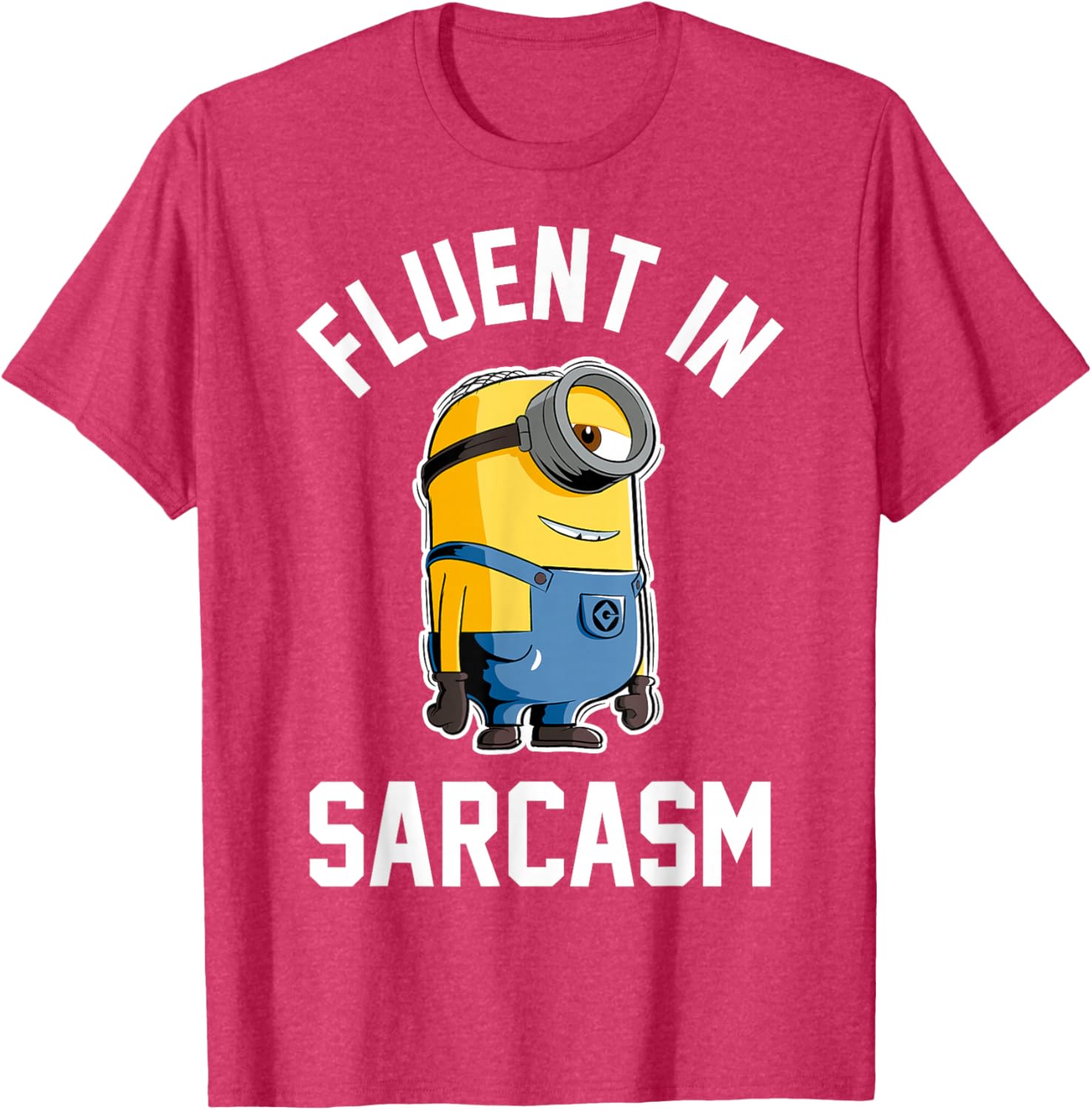 Funny Despicable Me Minions Stuart Sarcasm Graphic T-Shirt for Fans - 4