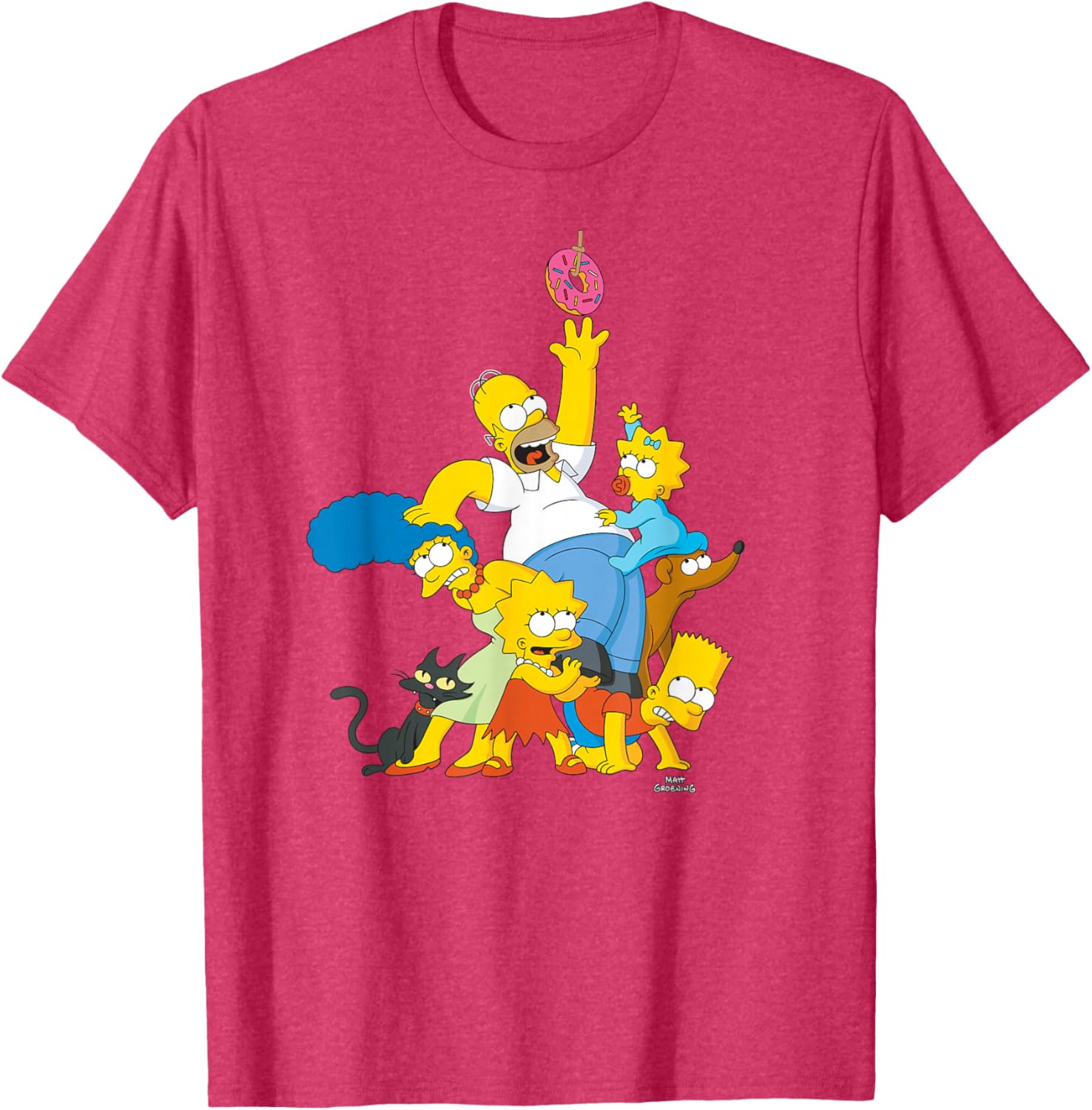 The Simpsons Family Donut Reach T-Shirt for Fun and Stylish Fans - 8