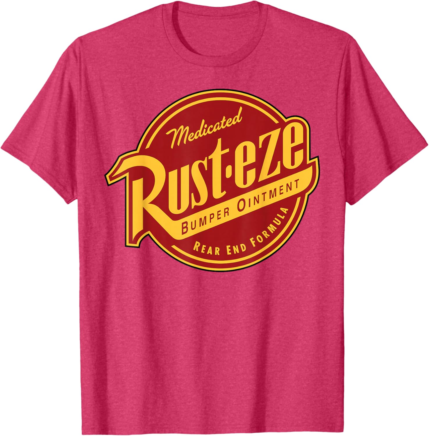 Disney Pixar Cars 2 Rust-Eze Ointment Vintage Badge Logo T-Shirt - 3
