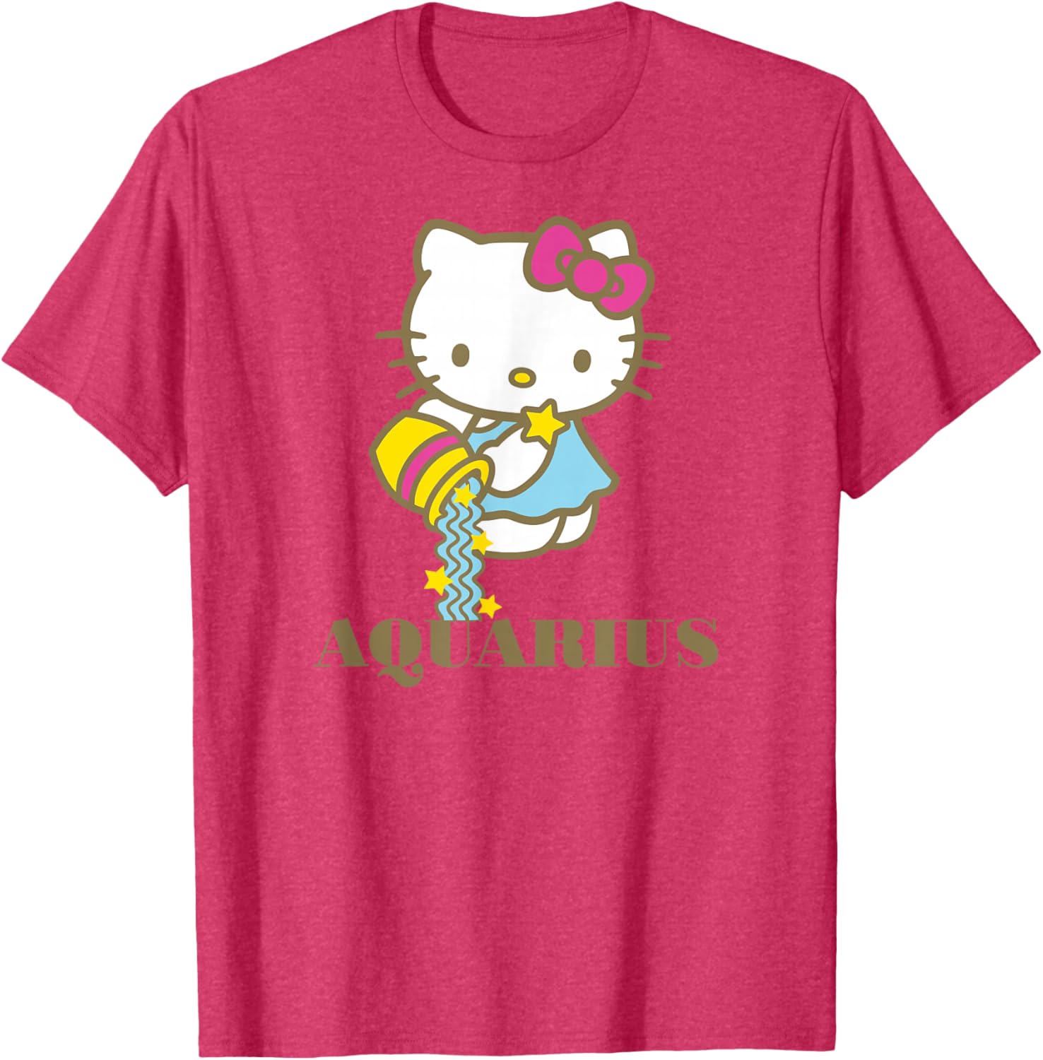 Hello Kitty Aquarius Zodiac T-Shirt Cute Graphic Tee for Pisces Fans - 23