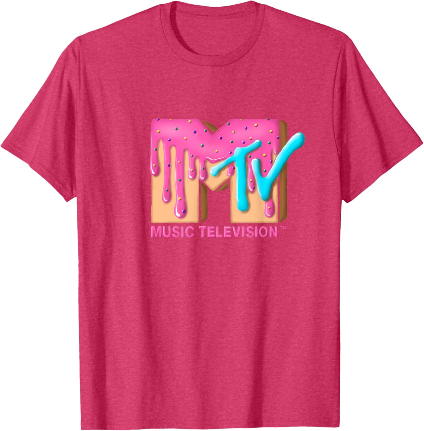 Mademark x MTV Pink Sugar Cream T-Shirt - Stylish & Fun MTV Logo Tee - 8