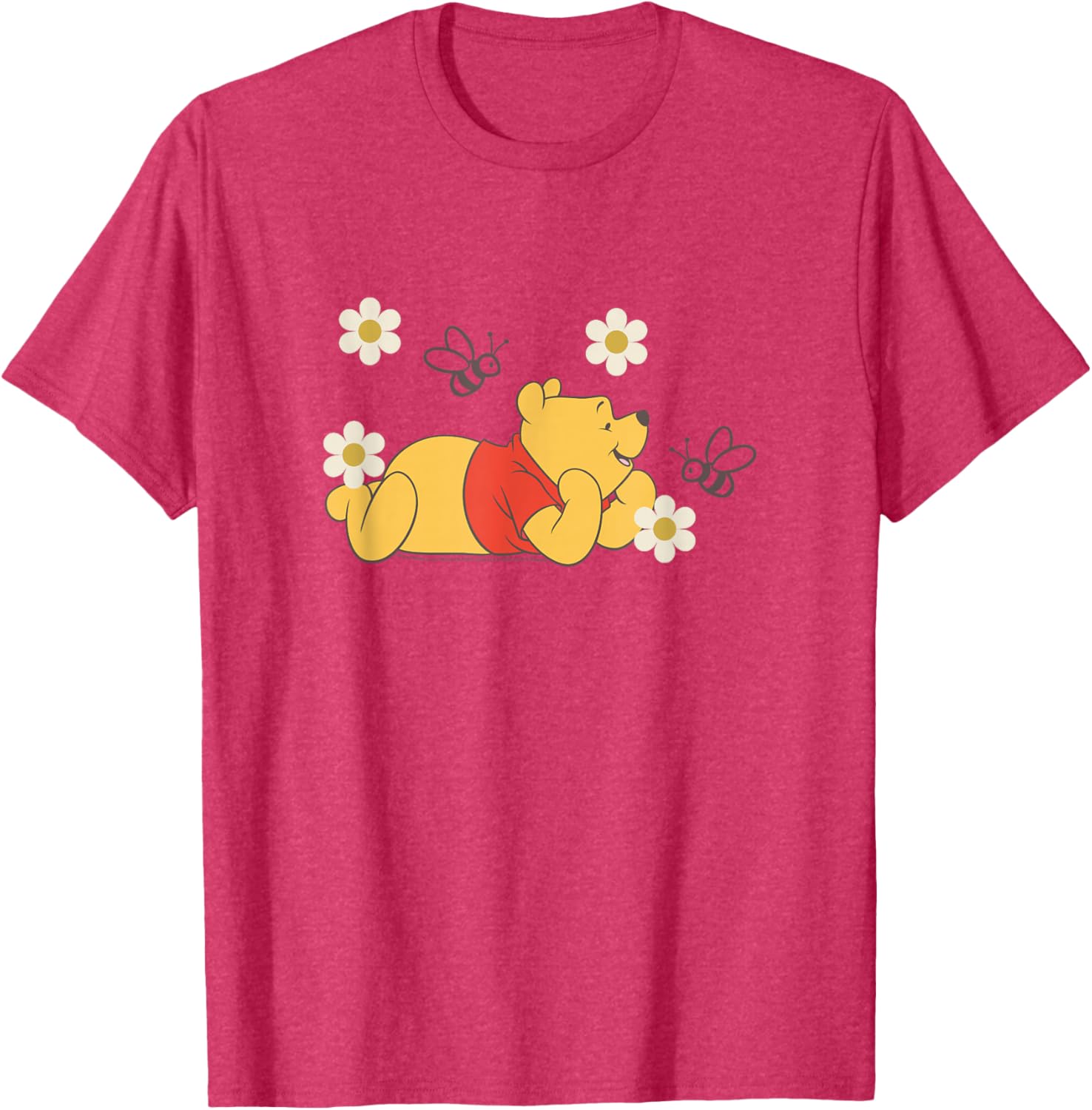 Winnie The Pooh Floral T-Shirt with Bees - Cute Nature-Inspired Apparel - 4