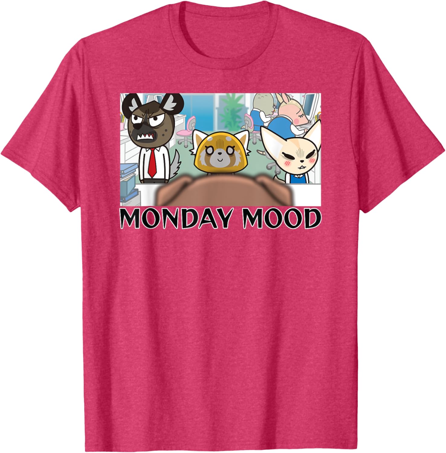 Aggretsuko Season 2 Monday Mood T-Shirt for Fans of Fun Anime Apparel - 6