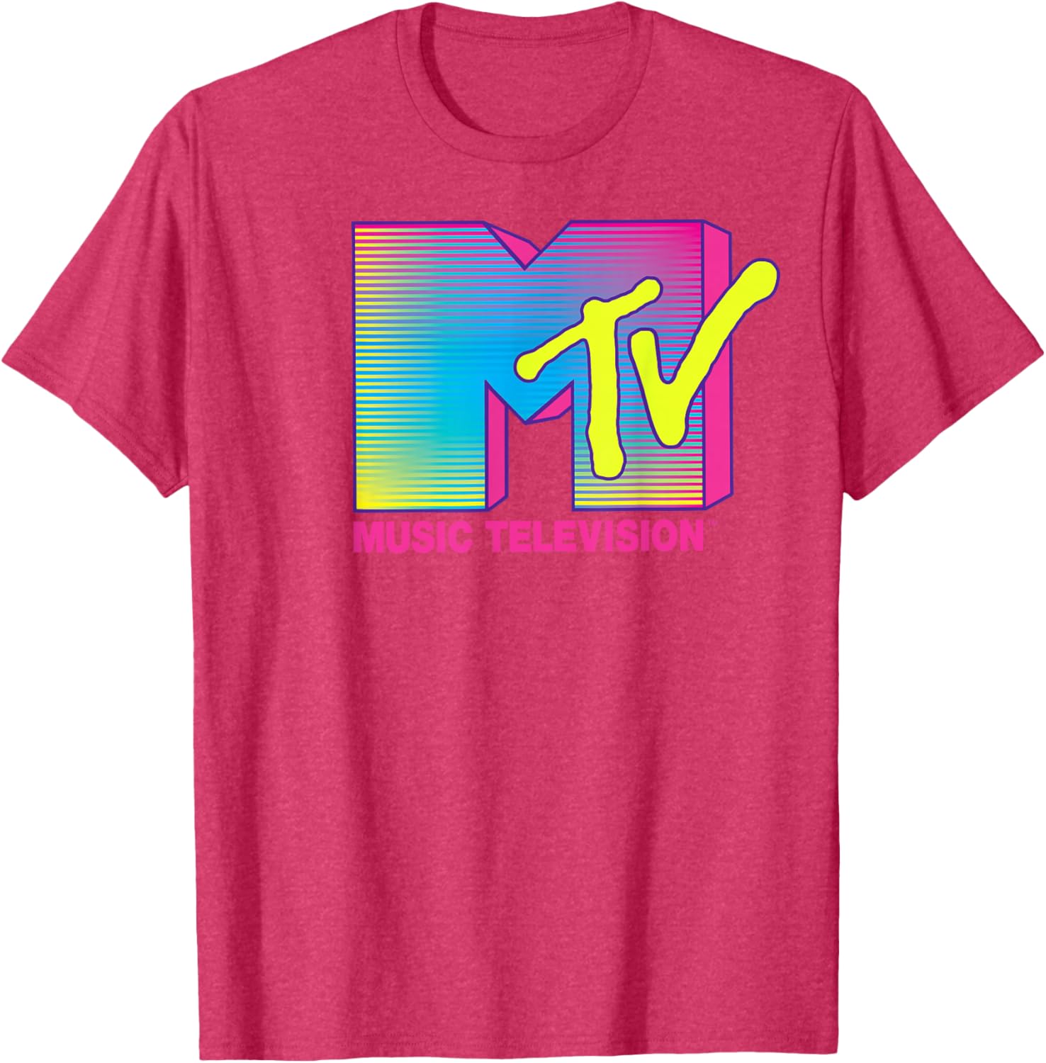 MTV Logo Retro T-Shirt in Fluorescent Colors for Fashionable Fans - 9
