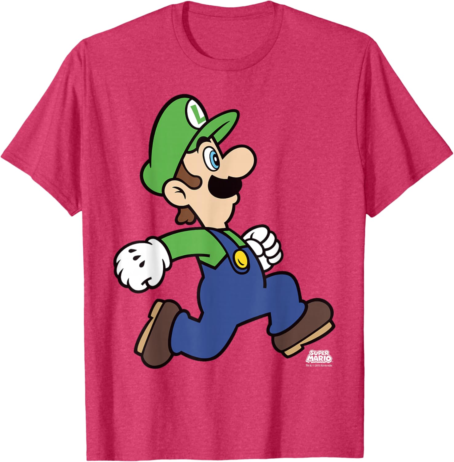 Super Mario Luigi Run Portrait T-Shirt for Fun Gaming Fans - 5