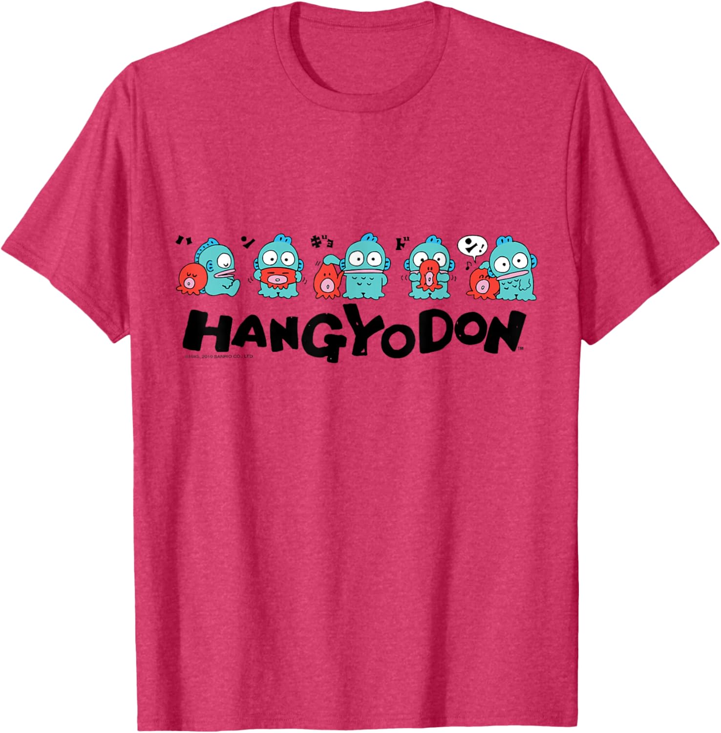 Sanrio Hangyodon and Friends T-Shirt Cute Graphic Tee for Fans - 3