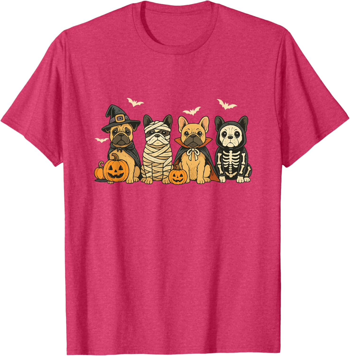 Mummy French Bulldog Halloween Witch Dog Mom T-Shirt for Fall Fun - 14