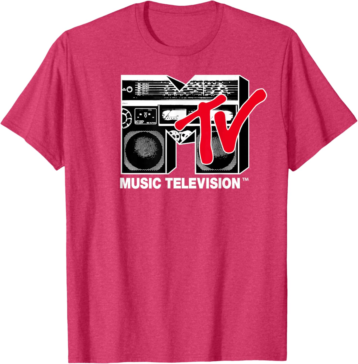 MTV Logo Red Boombox Graphic T-Shirt for Music Lovers and Trendsetters - 4