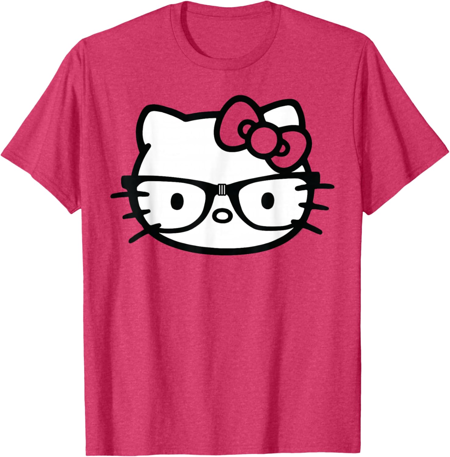 Hello Kitty Black and White Nerd Glasses T-Shirt for Fun Fashion Lovers - 10