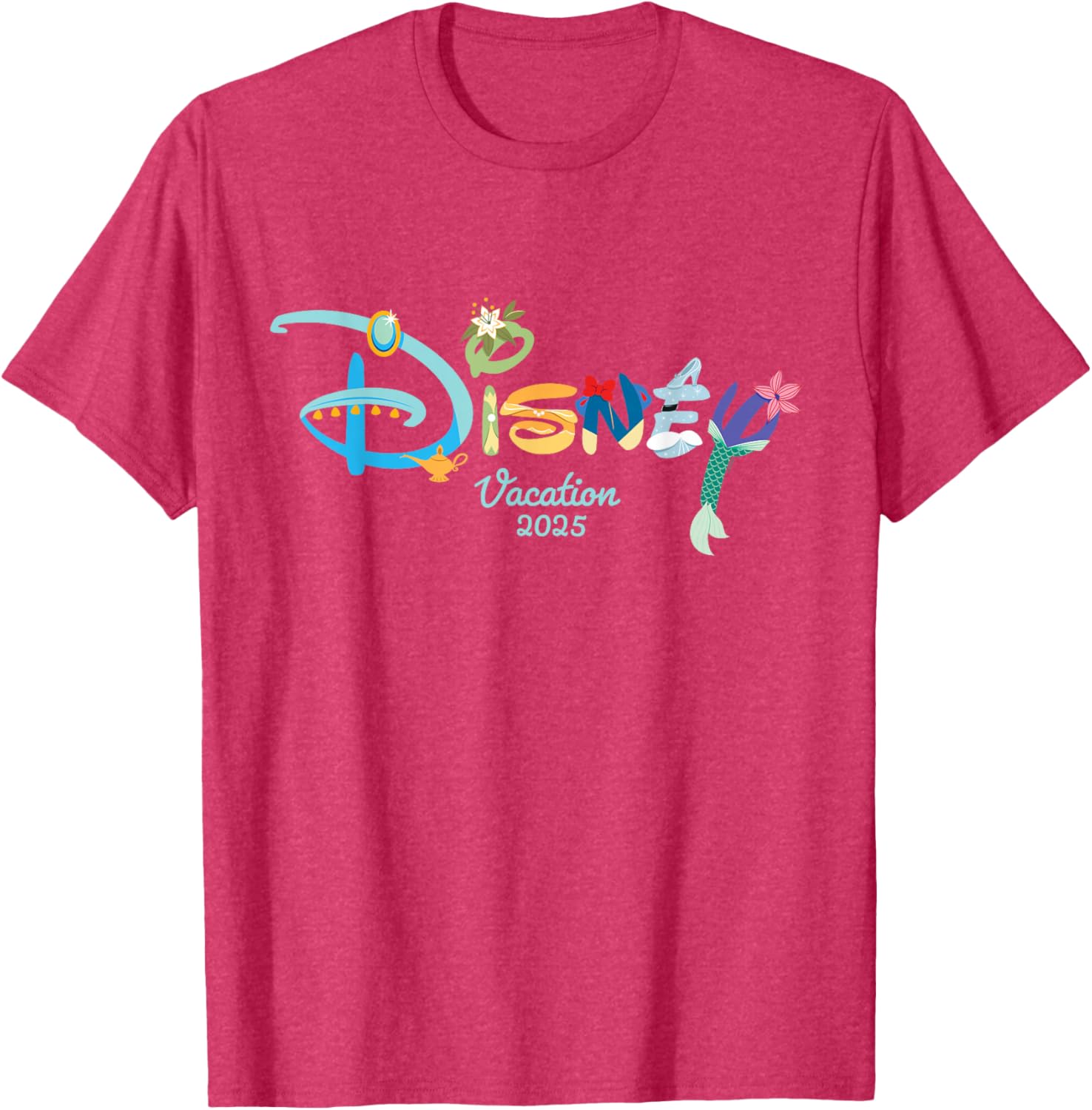 Disney Princess Letters Logo T-Shirt for Magical Disney Vacation 2025 - 25