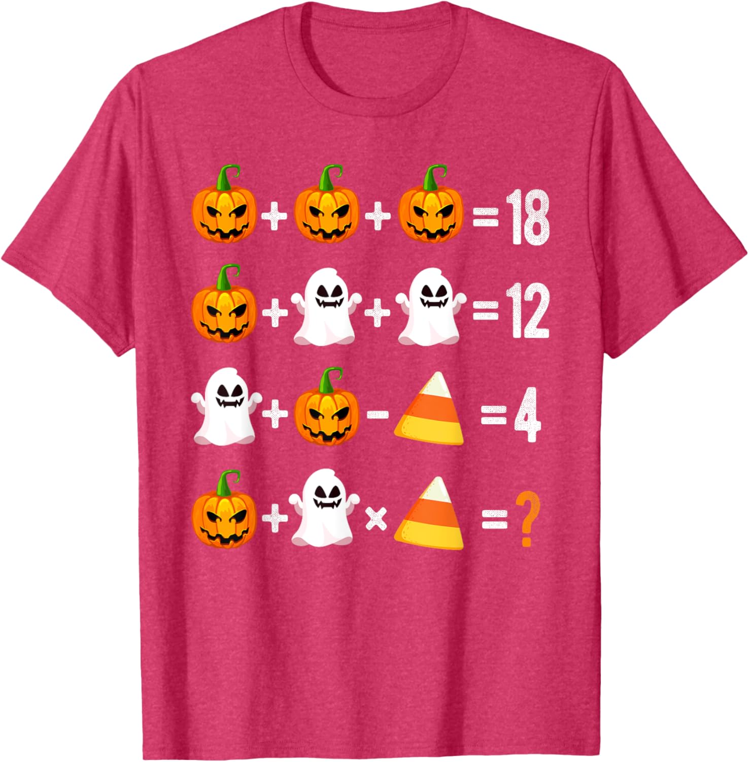 Halloween Order of Operations Math Pumpkin T-Shirt for Teachers - 8