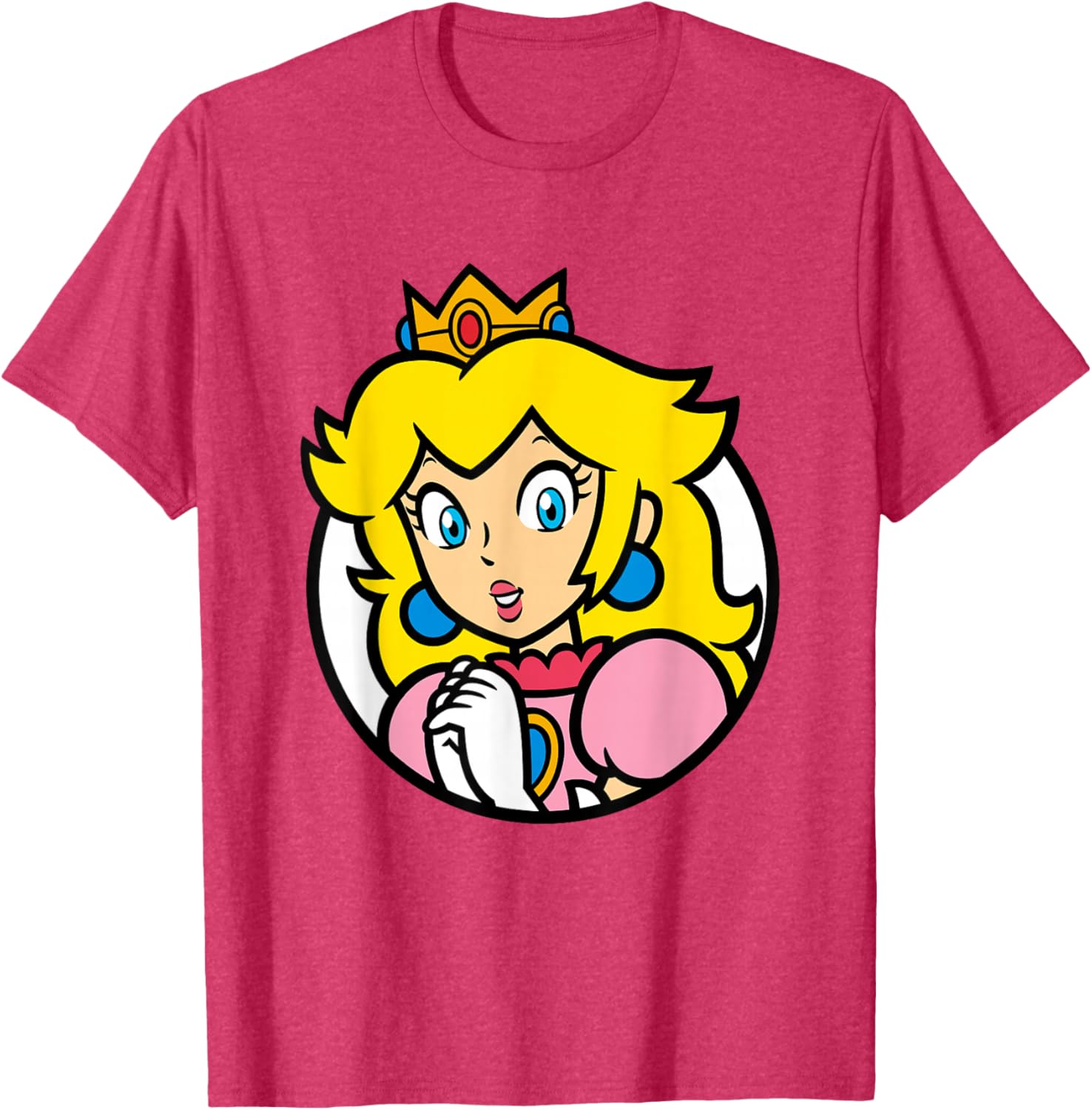 Super Mario Bros Princess Peach Portrait T-Shirt for Fans and Gamers - 6